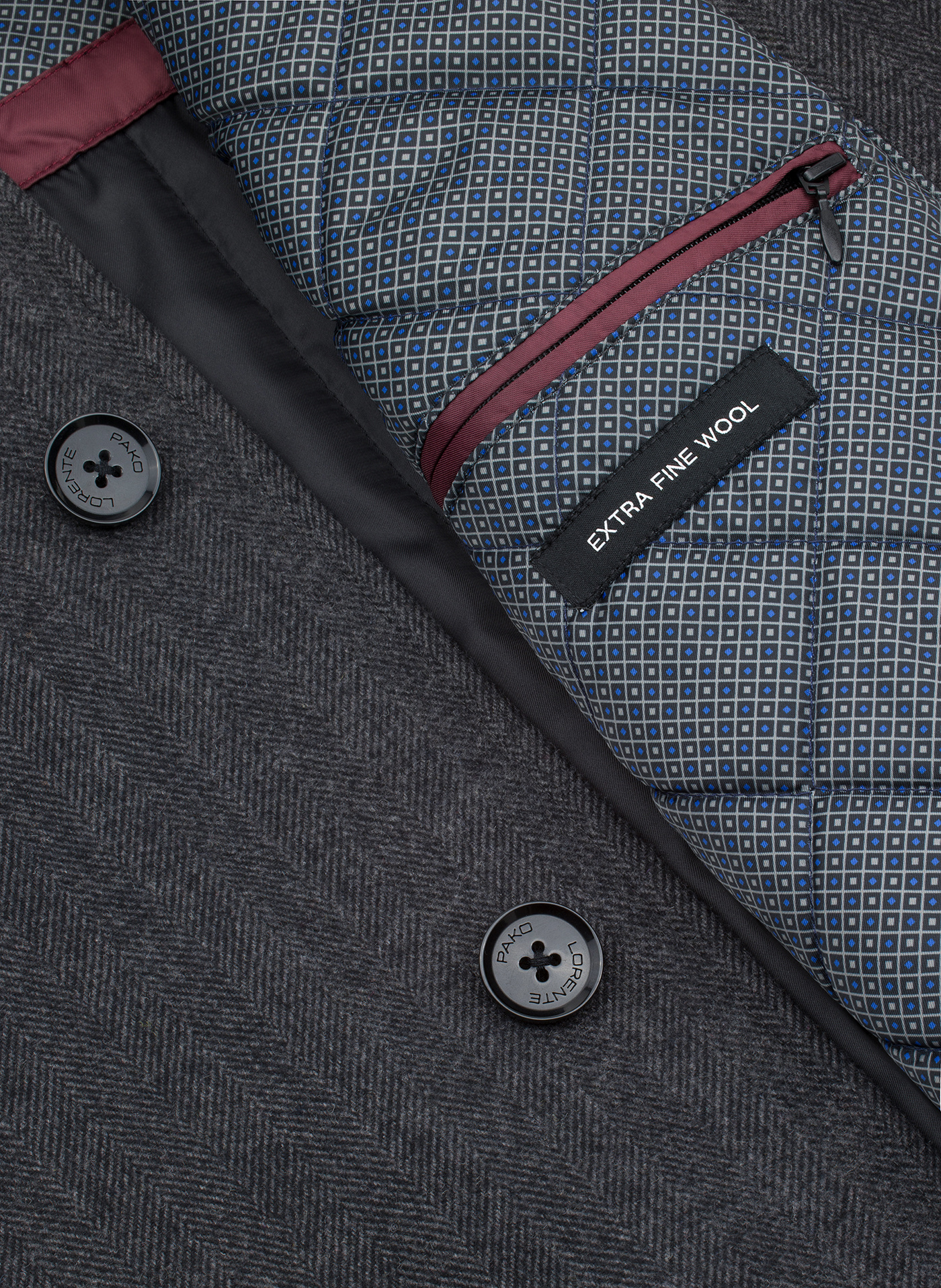 PAKO LORENTE - Szary płaszcz zapinany na guziki - Pako Lorente