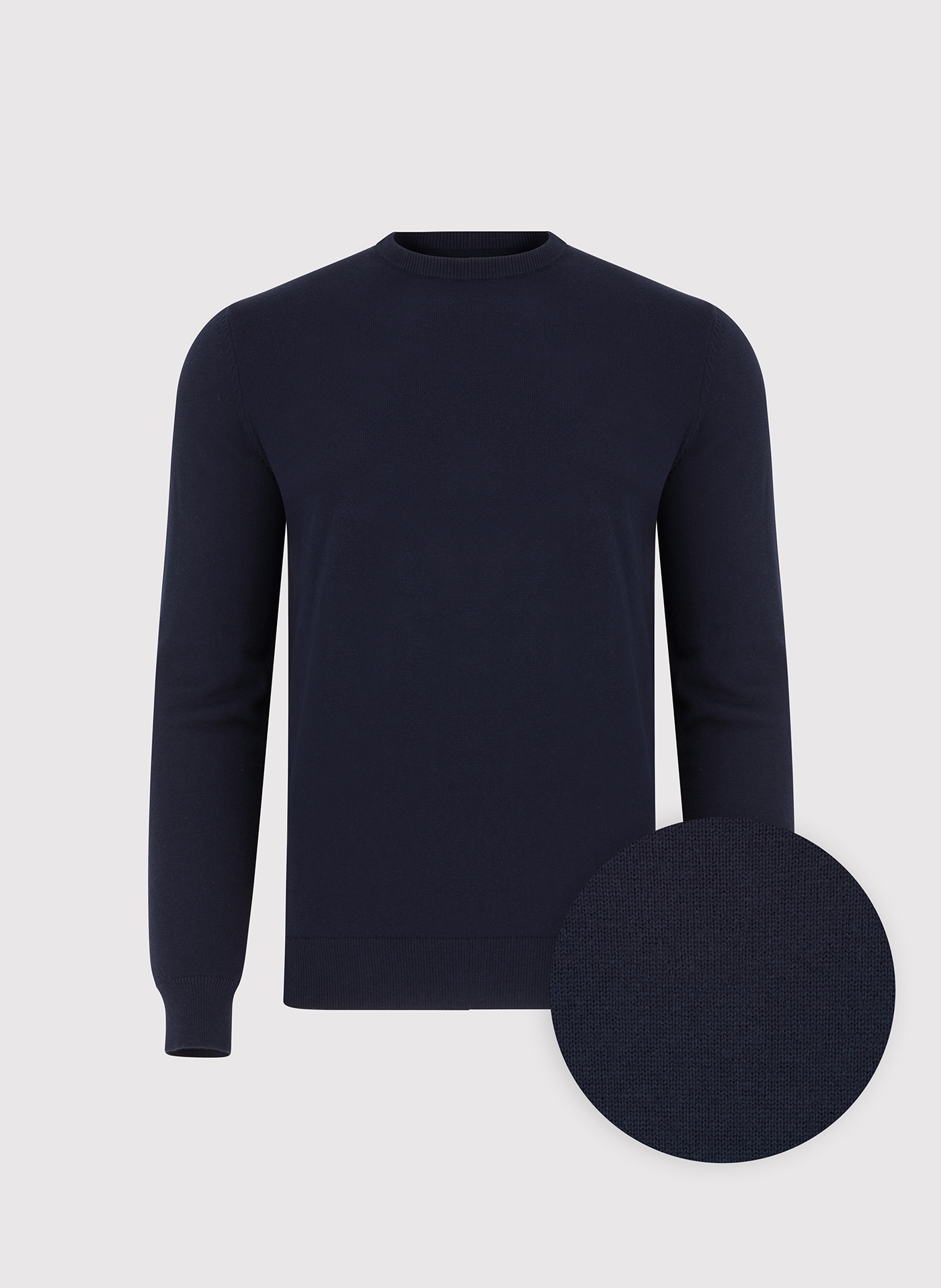 Granatowy bawełniany sweter z kaszmirem - Pako Lorente