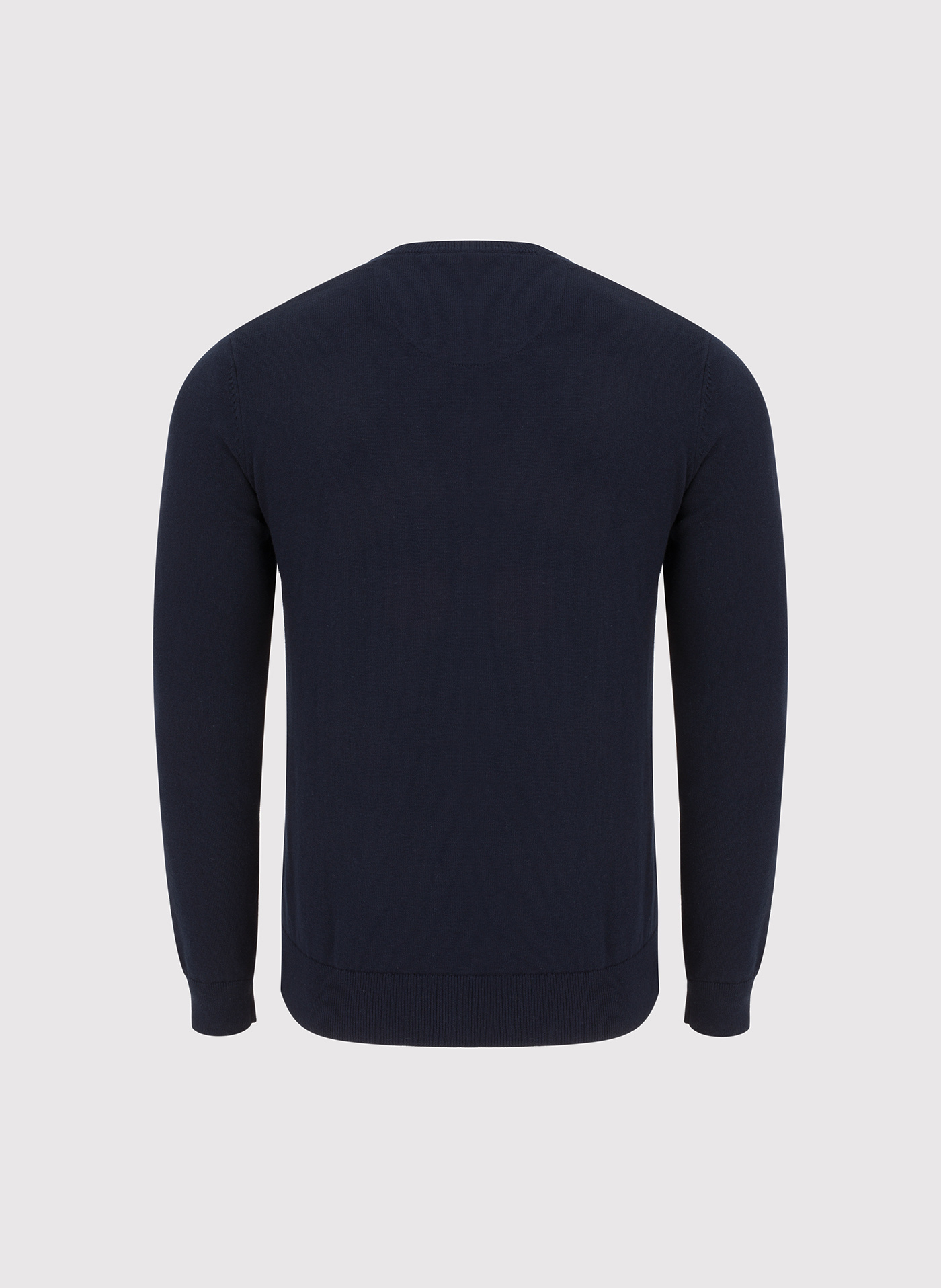 Granatowy bawełniany sweter z kaszmirem - Pako Lorente