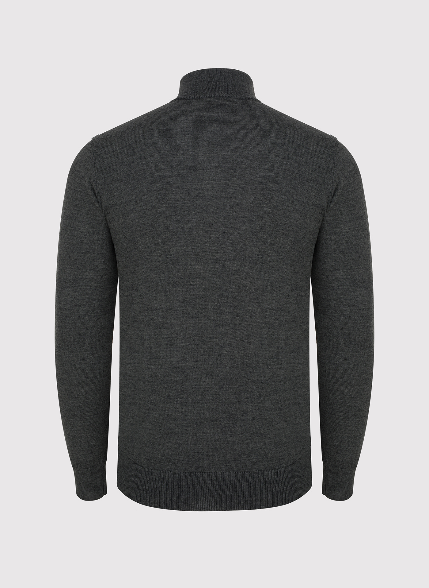 Grafitowy sweter męski ze stójką - Pako Lorente