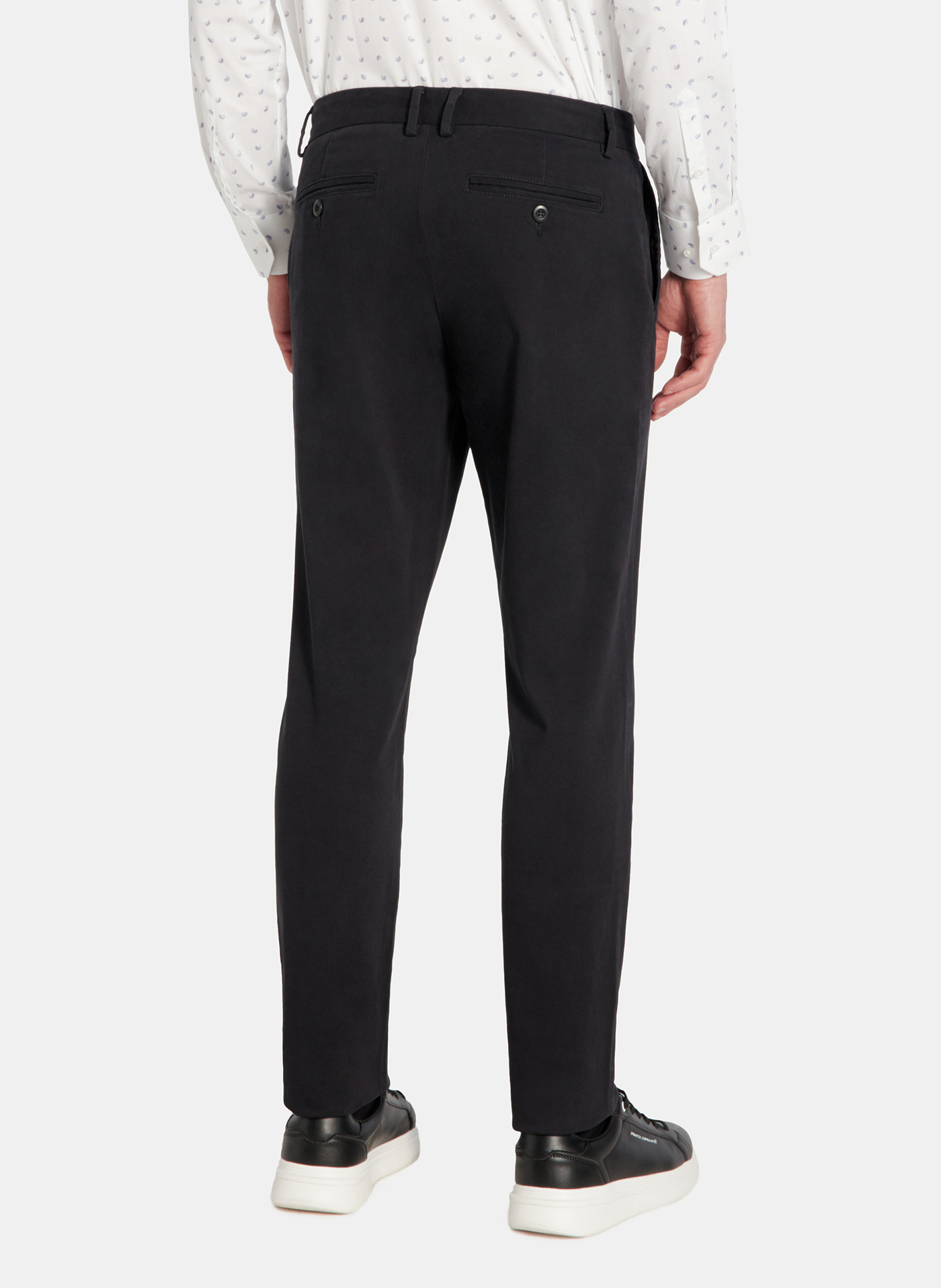 PAKO LORENTE - Granatowe spodnie chino z bawełną - Pako Lorente