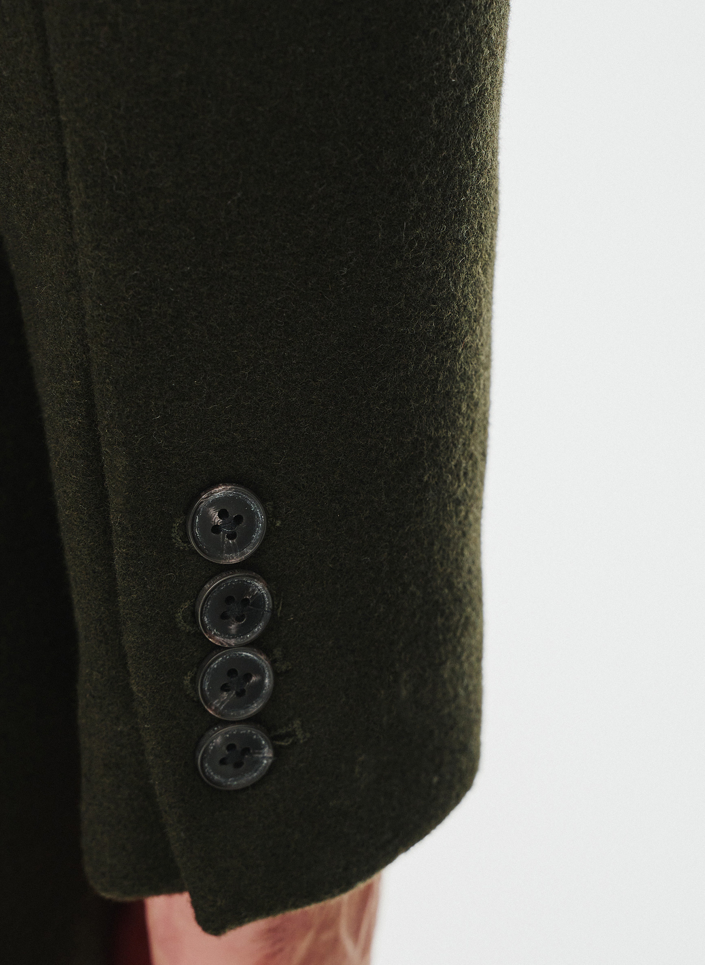 Wełniany płaszcz męski w kolorze zielonym - Pako Lorente