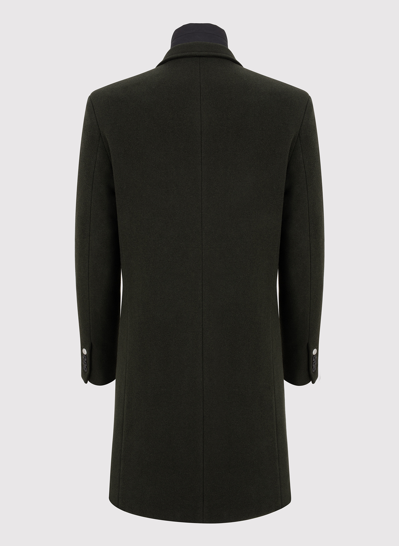 Wełniany płaszcz męski w kolorze zielonym - Pako Lorente