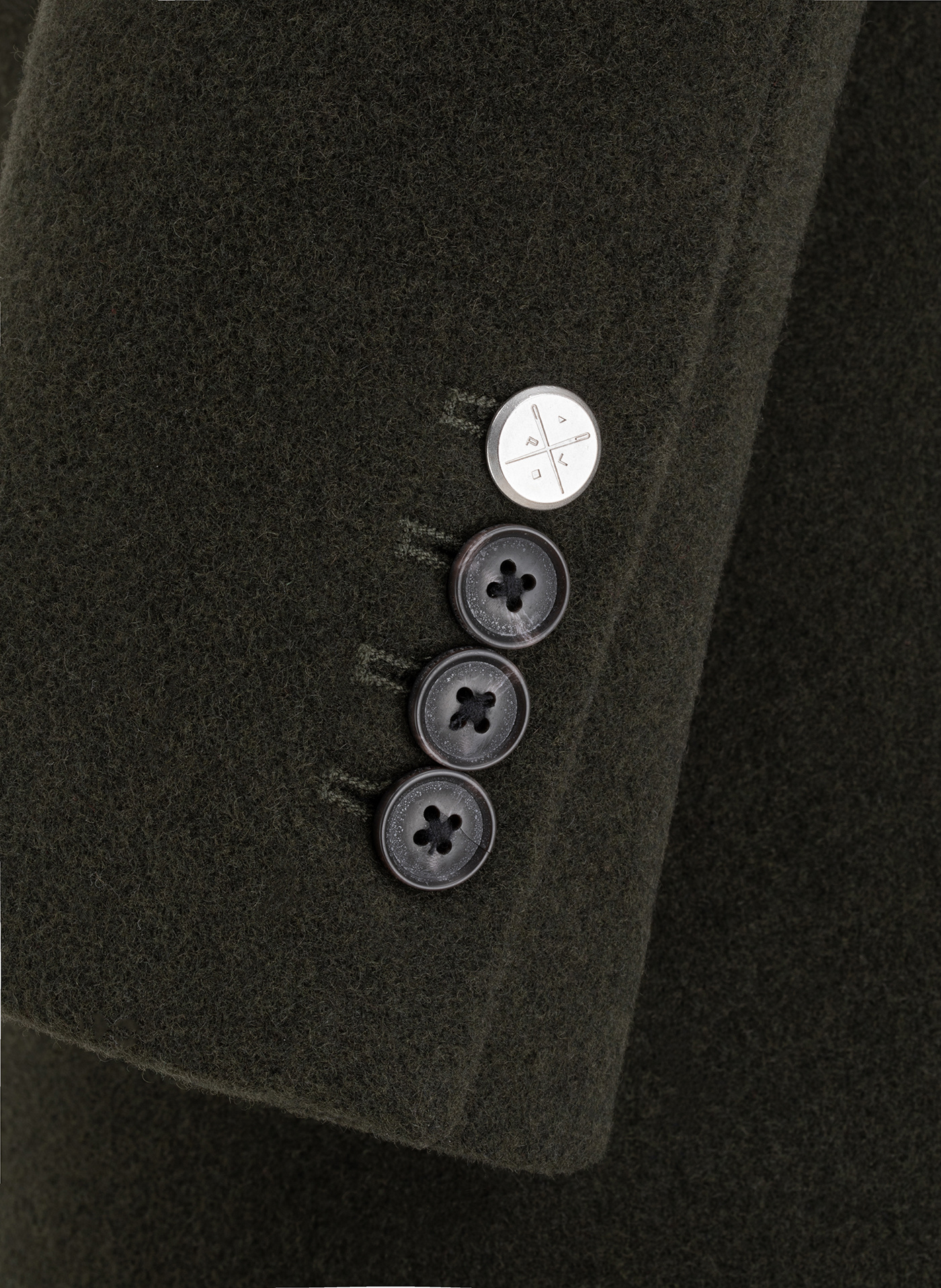 Wełniany płaszcz męski w kolorze zielonym - Pako Lorente