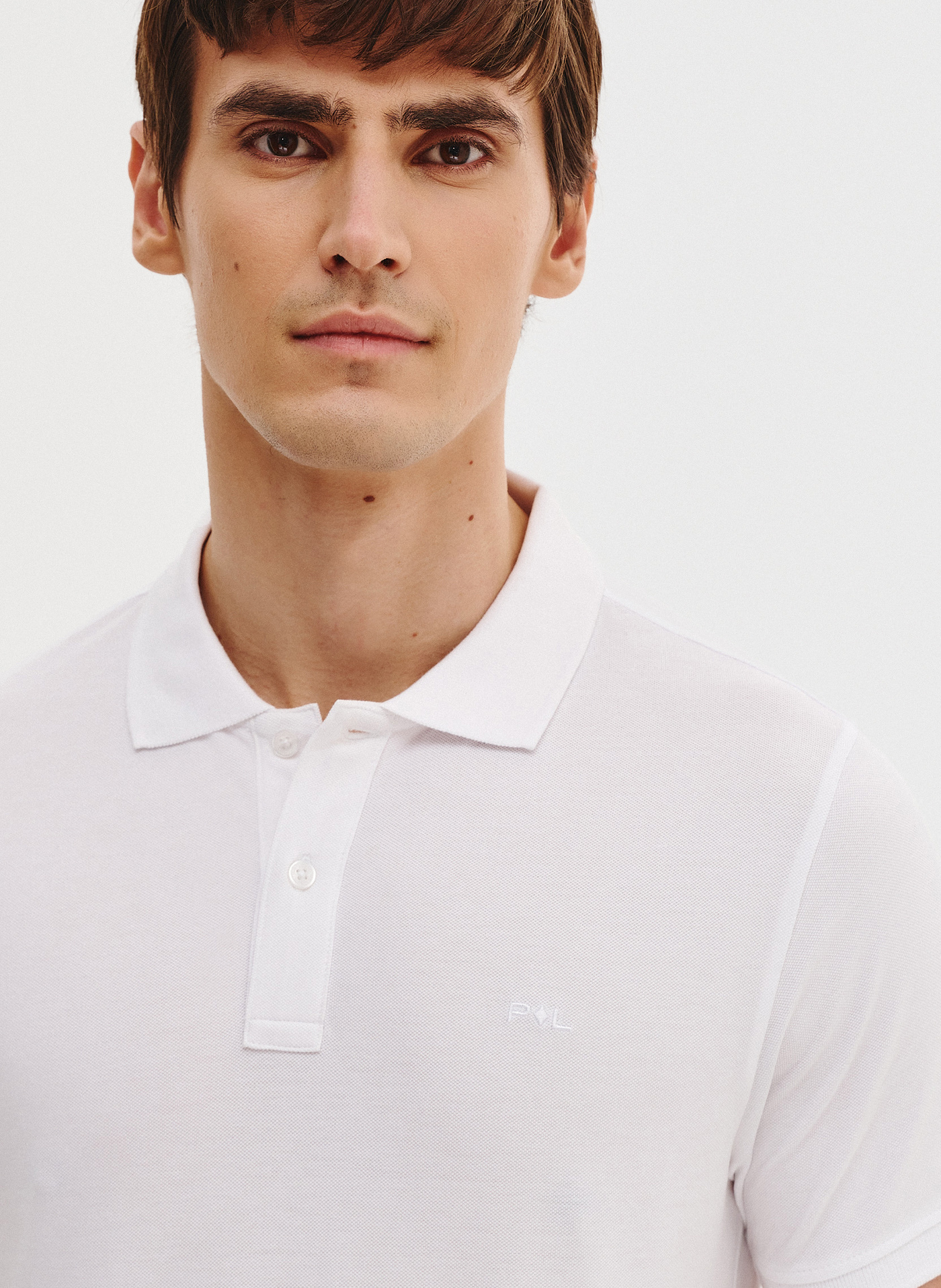 PAKO LORENTE - Biały gładki t-shirt polo - Pako Lorente