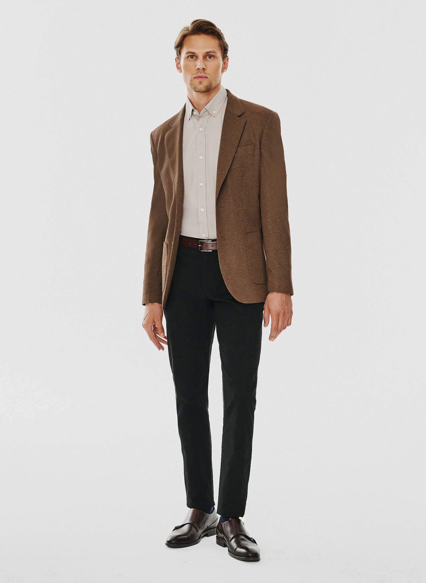 Brązowa marynarka męska - Pako Lorente