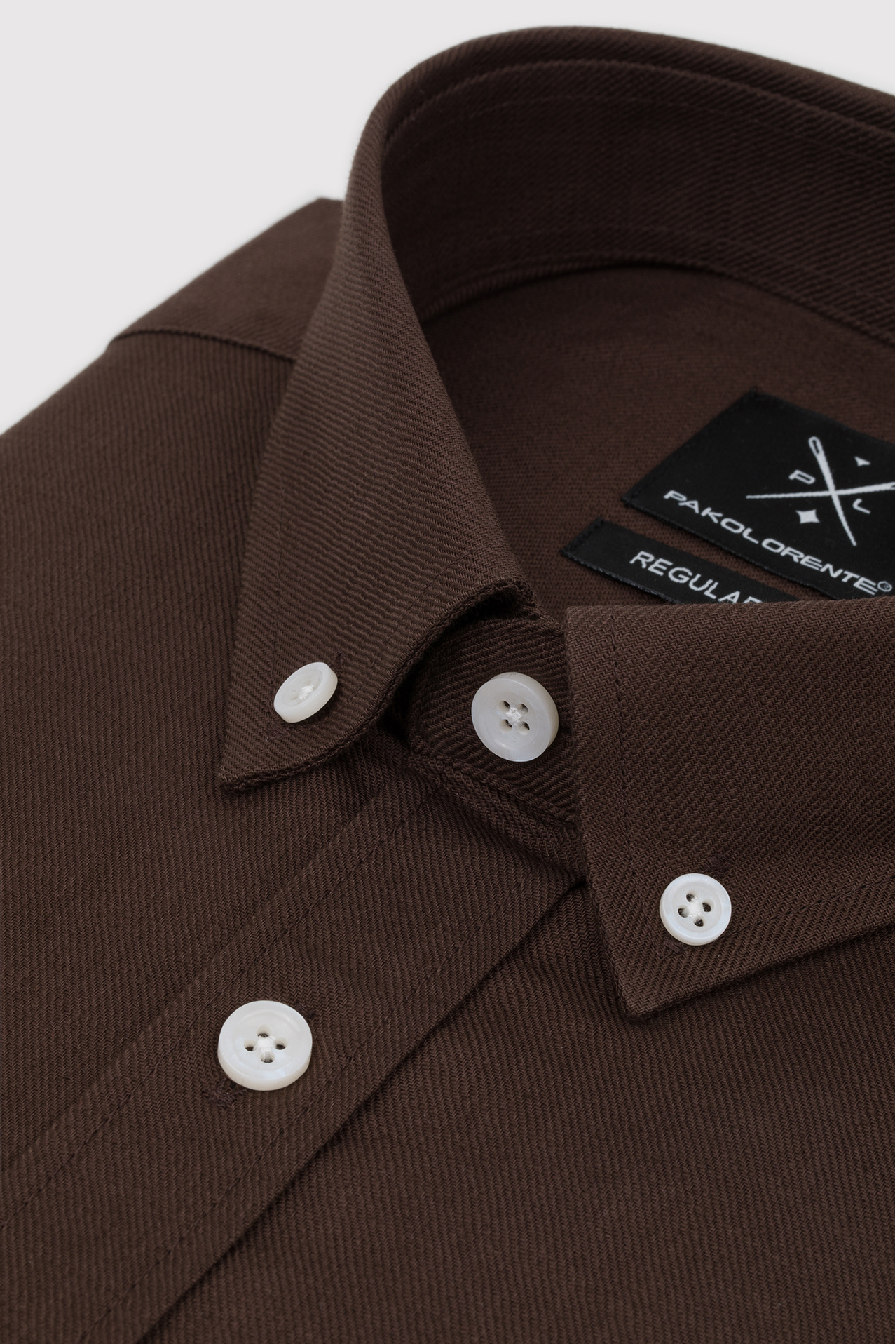 Brązowa bawełniana koszula męska - Pako Lorente