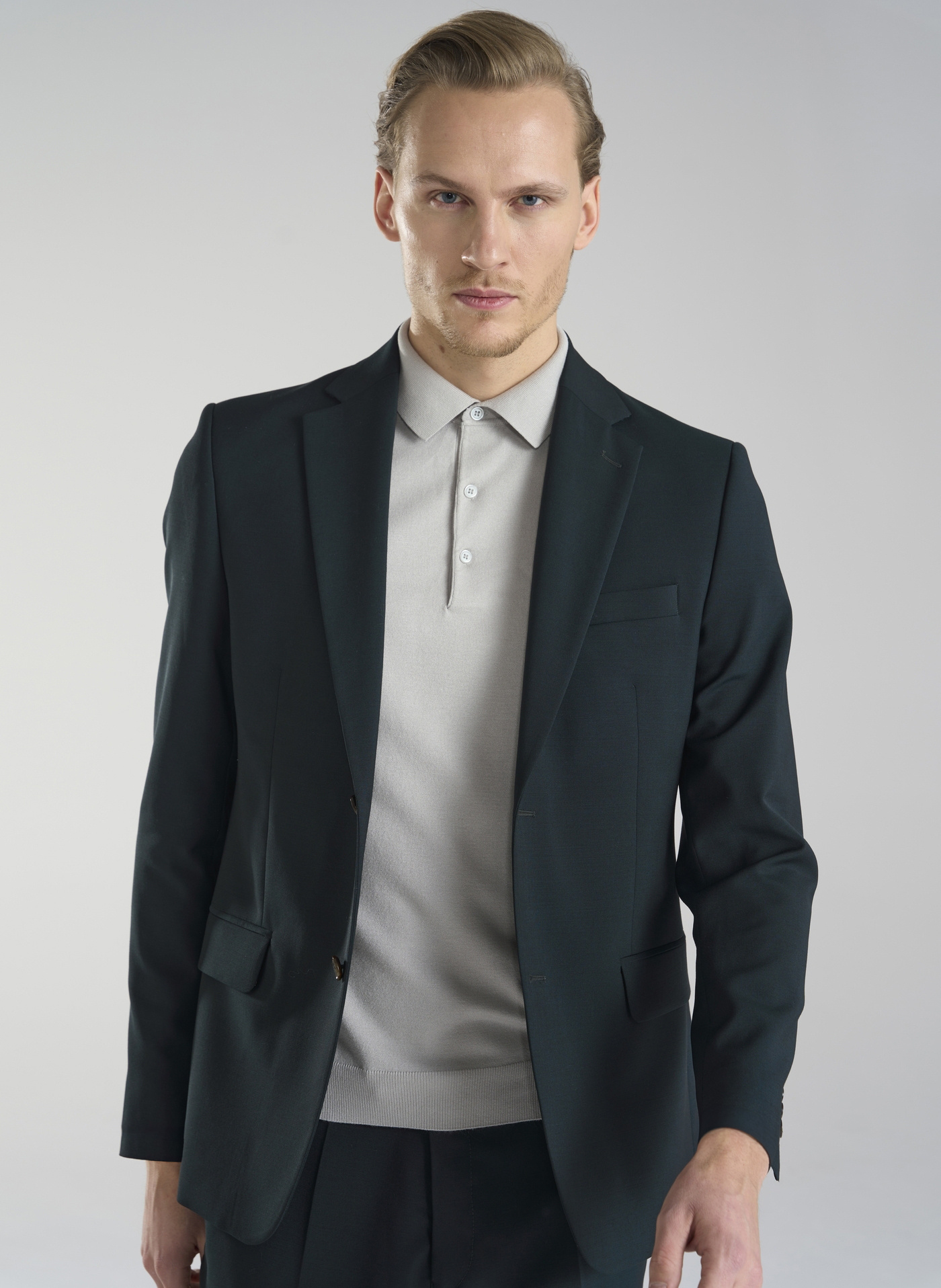 Wełniana zielona marynarka garniturowa - Pako Lorente