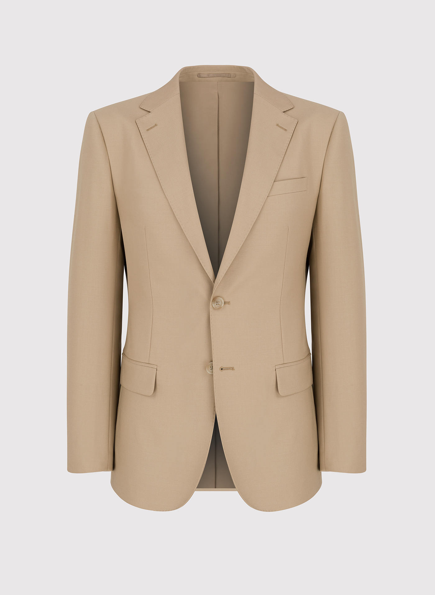 Beżowa garniturowa marynarka męska z wełną - Pako Lorente