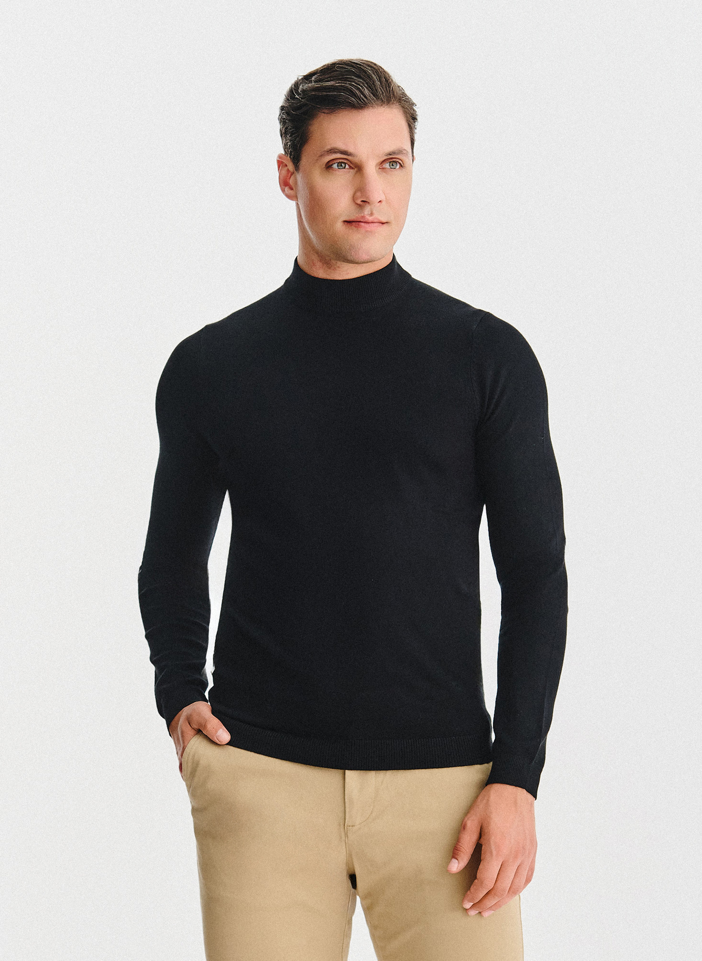 Czarny półgolf męski - Pako Lorente