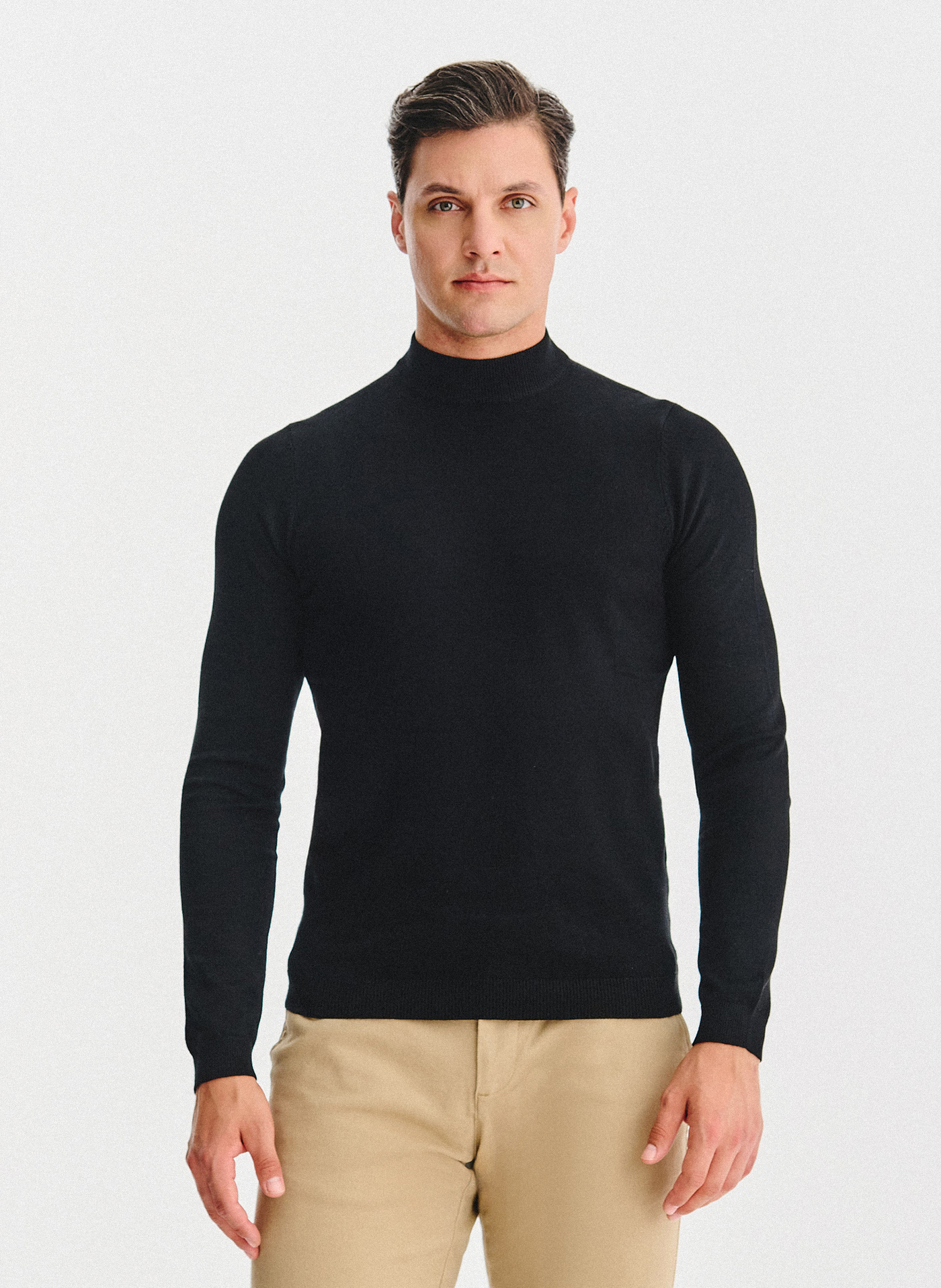 Czarny półgolf męski - Pako Lorente