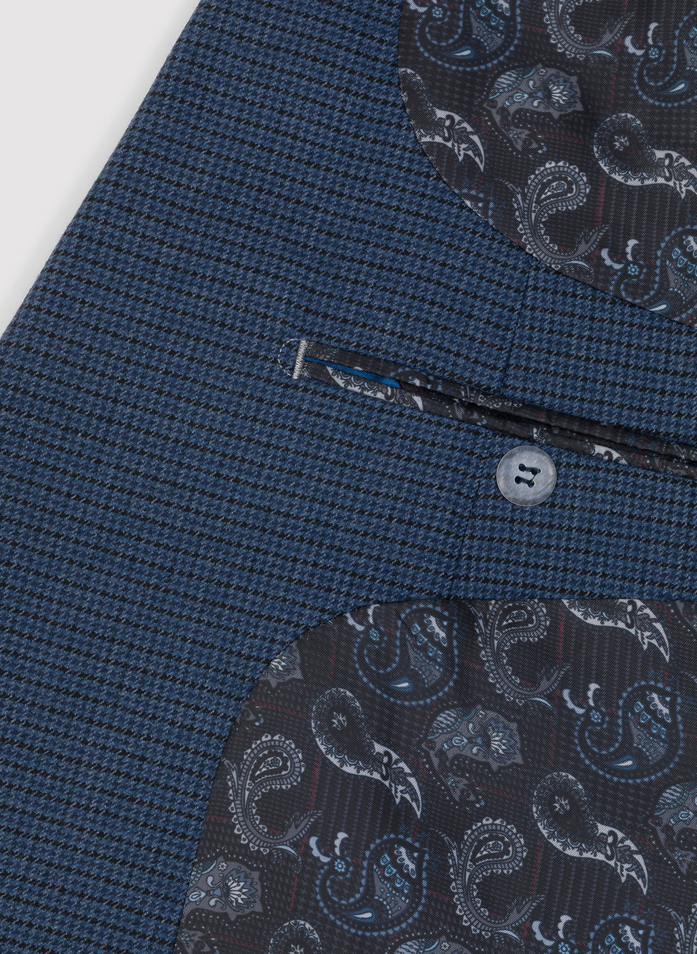 Granatowa marynarka garniturowa w pepitkę - Pako Lorente