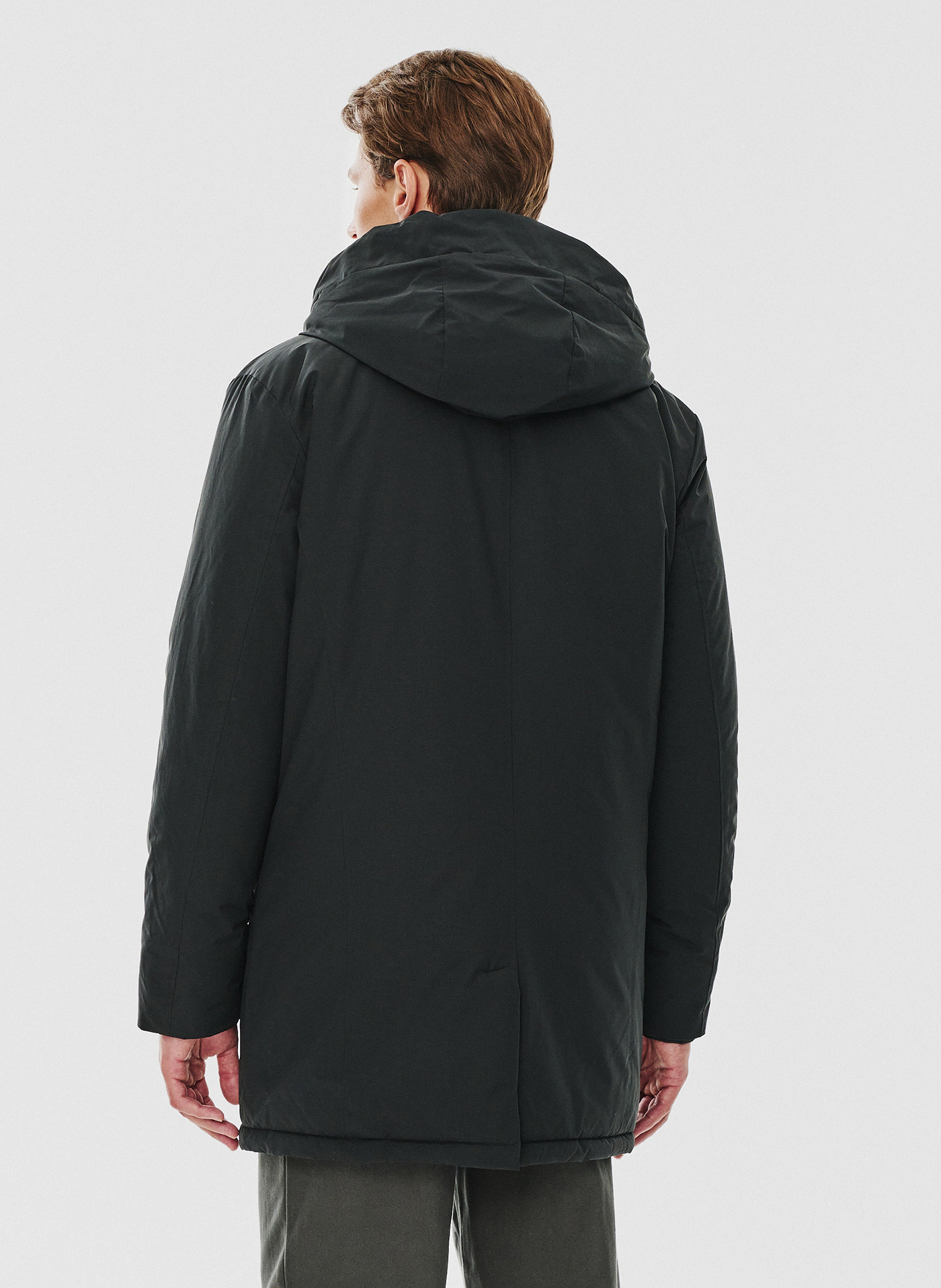 Kurtka męska z kapturem w kolorze czarnym - Pako Lorente