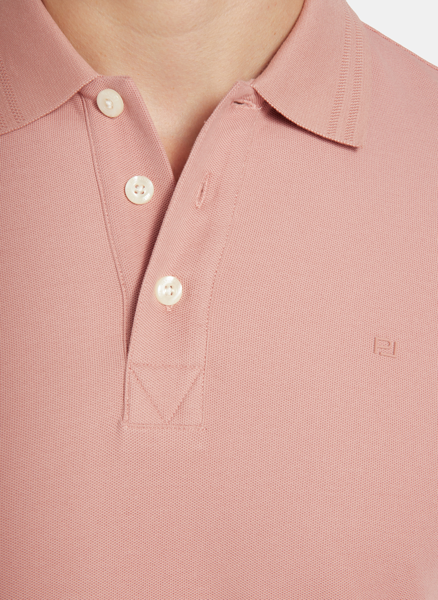 PAKO LORENTE - Różowy t-shirt polo na trzy guziczki - Pako Lorente