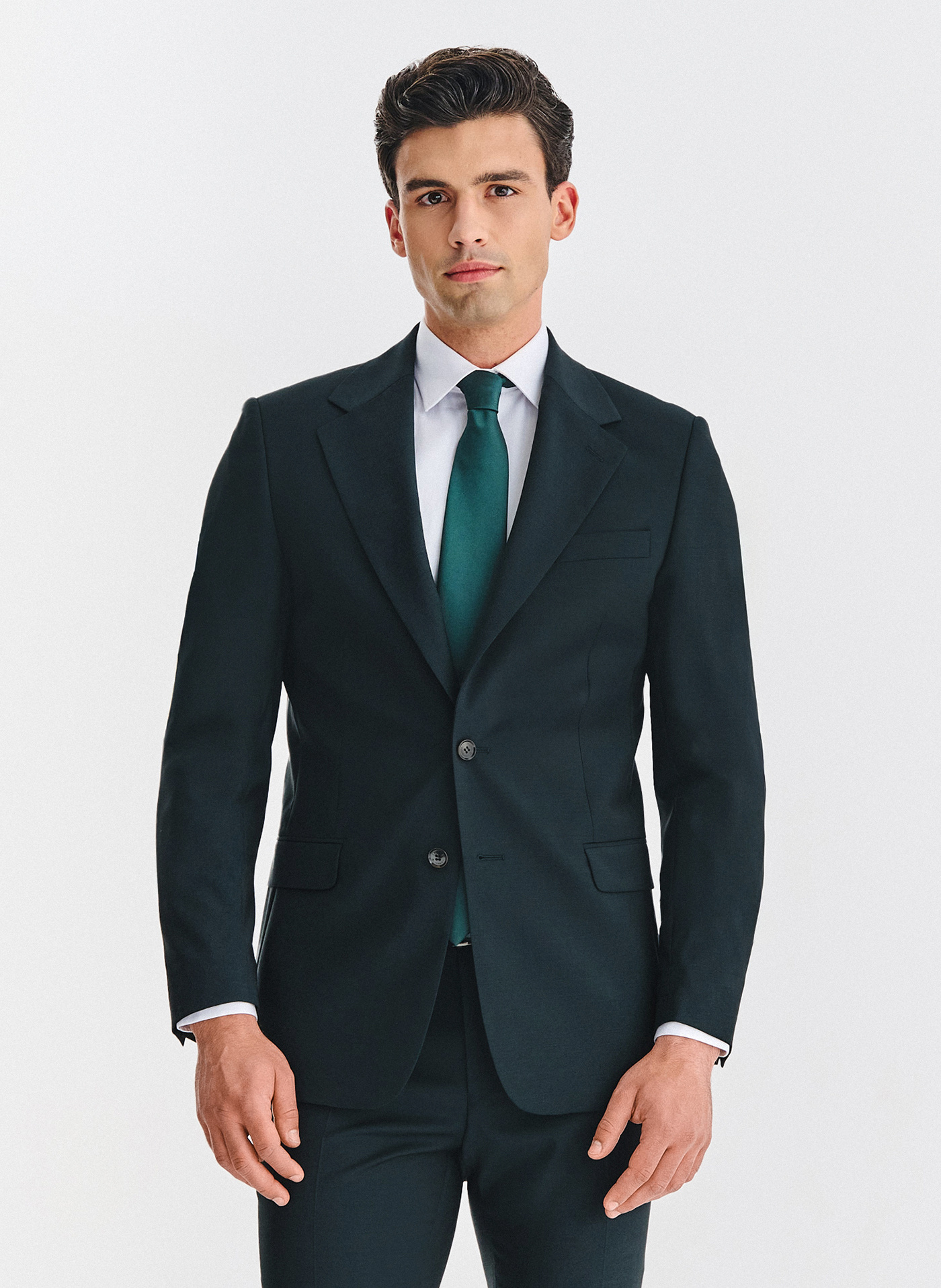 PAKO LORENTE - Wełniana zielona marynarka garniturowa - Pako Lorente