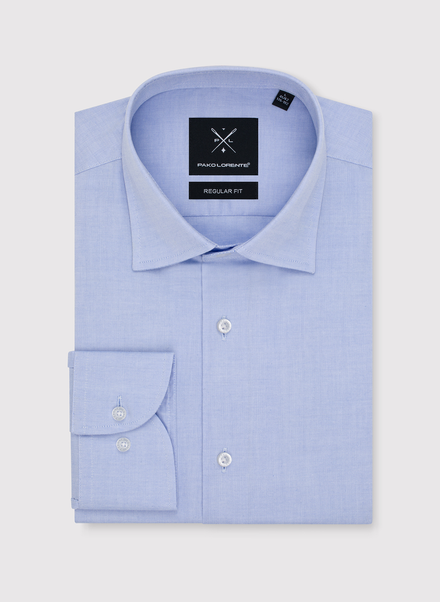 Niebieska koszula męska z długim rękawem - Pako Lorente