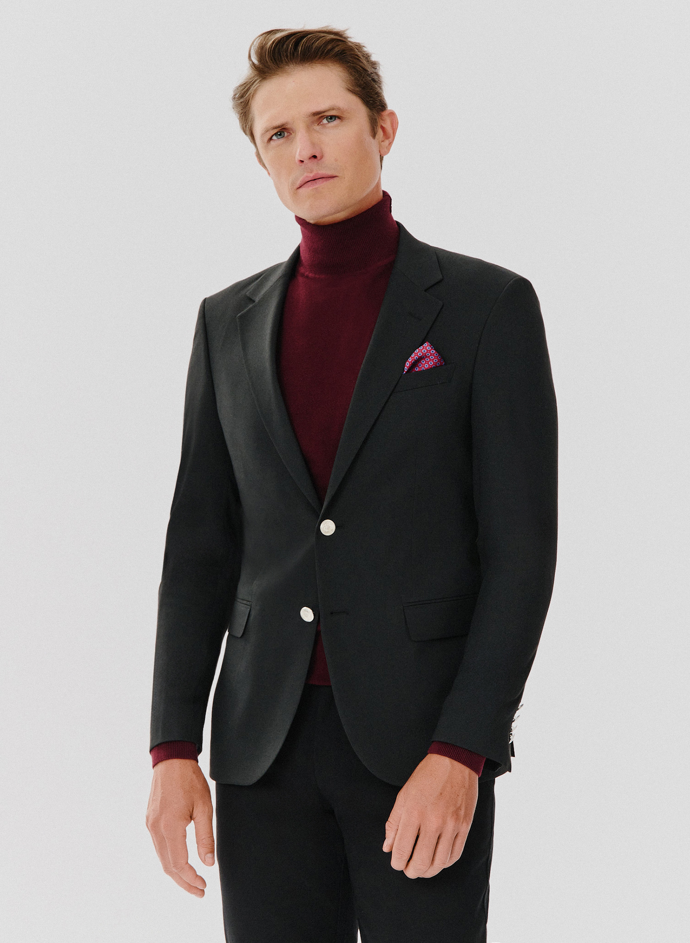 Czarna casualowa marynarka męska - Pako Lorente