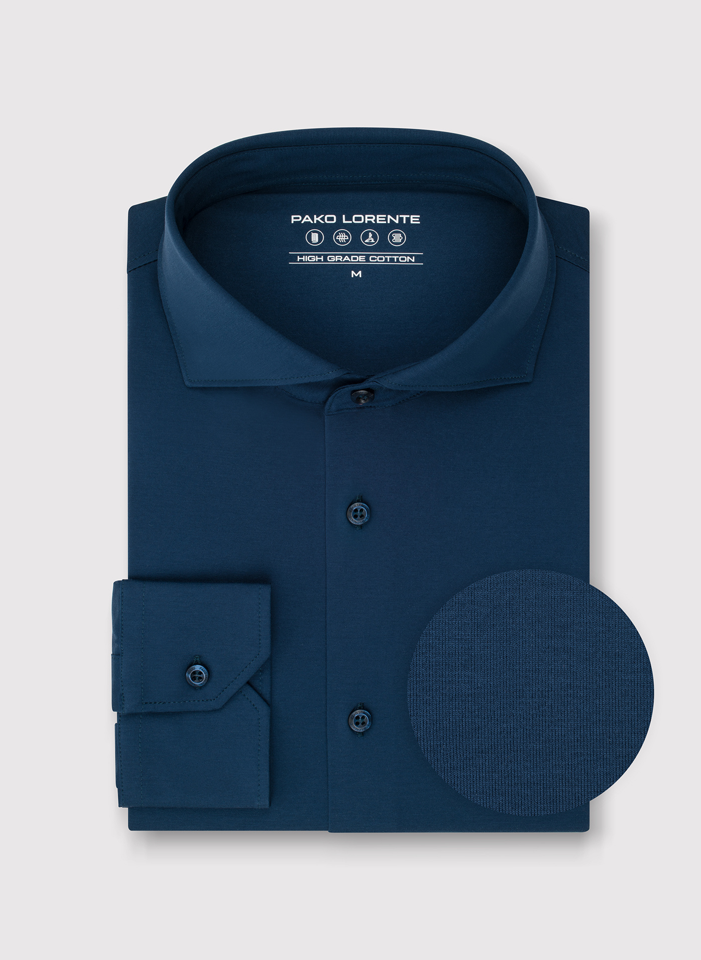 Granatowa koszula z dzianiny - Pako Lorente