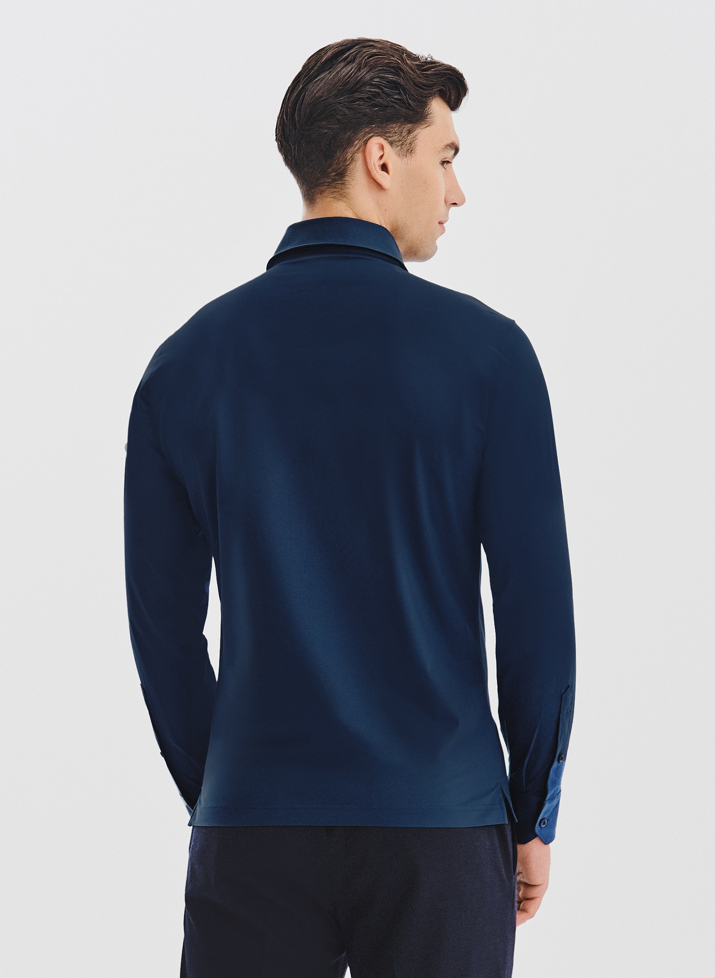 Granatowa koszula z dzianiny - Pako Lorente