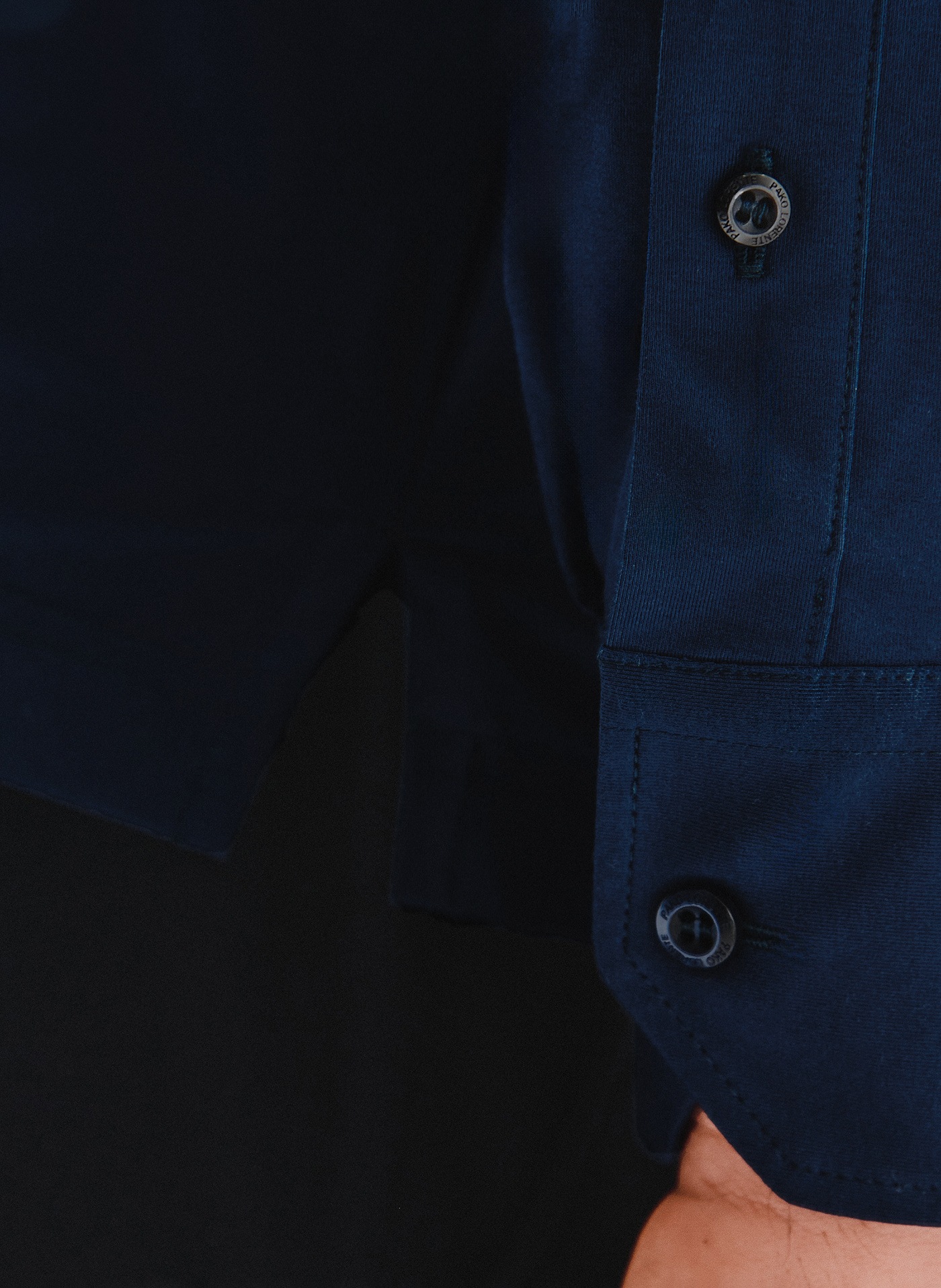 Granatowa koszula z dzianiny - Pako Lorente