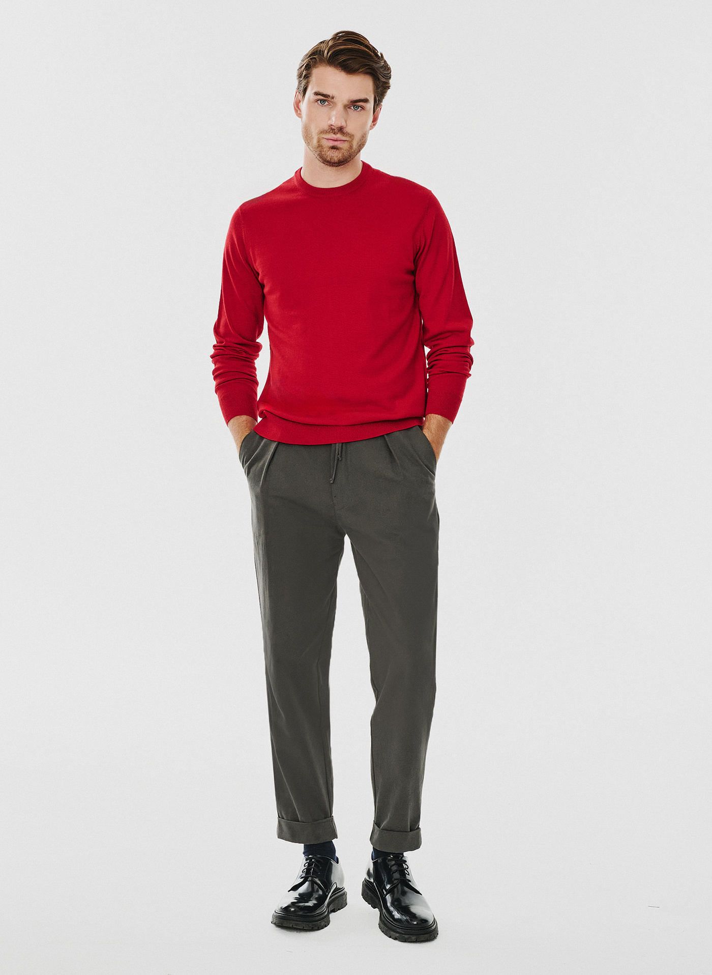 Czerwony męski sweter - Pako Lorente