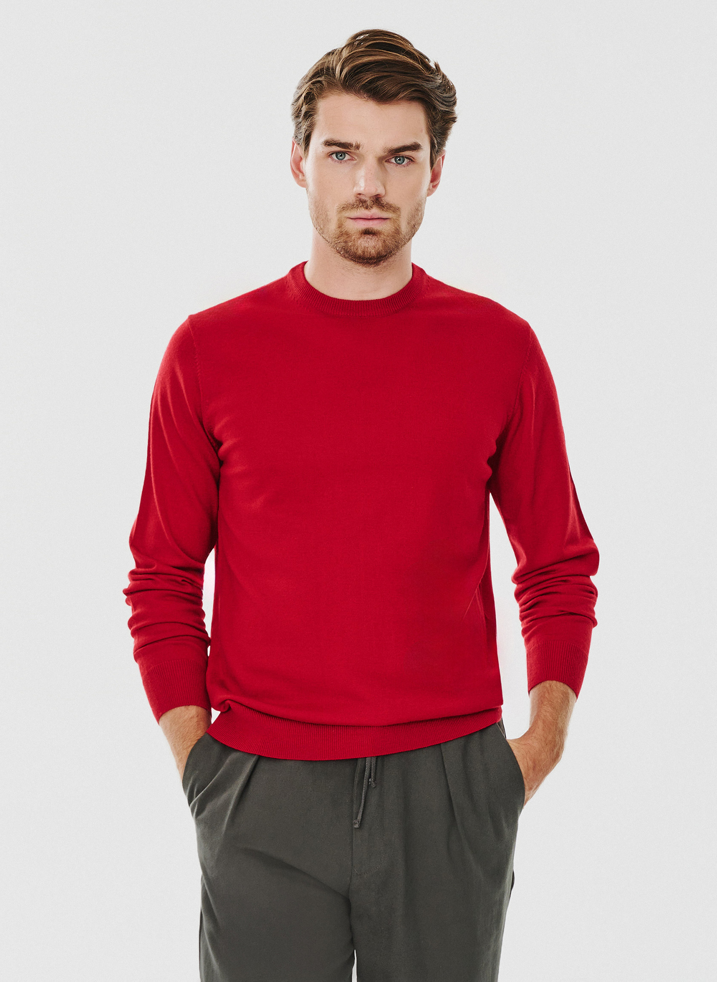Czerwony męski sweter - Pako Lorente