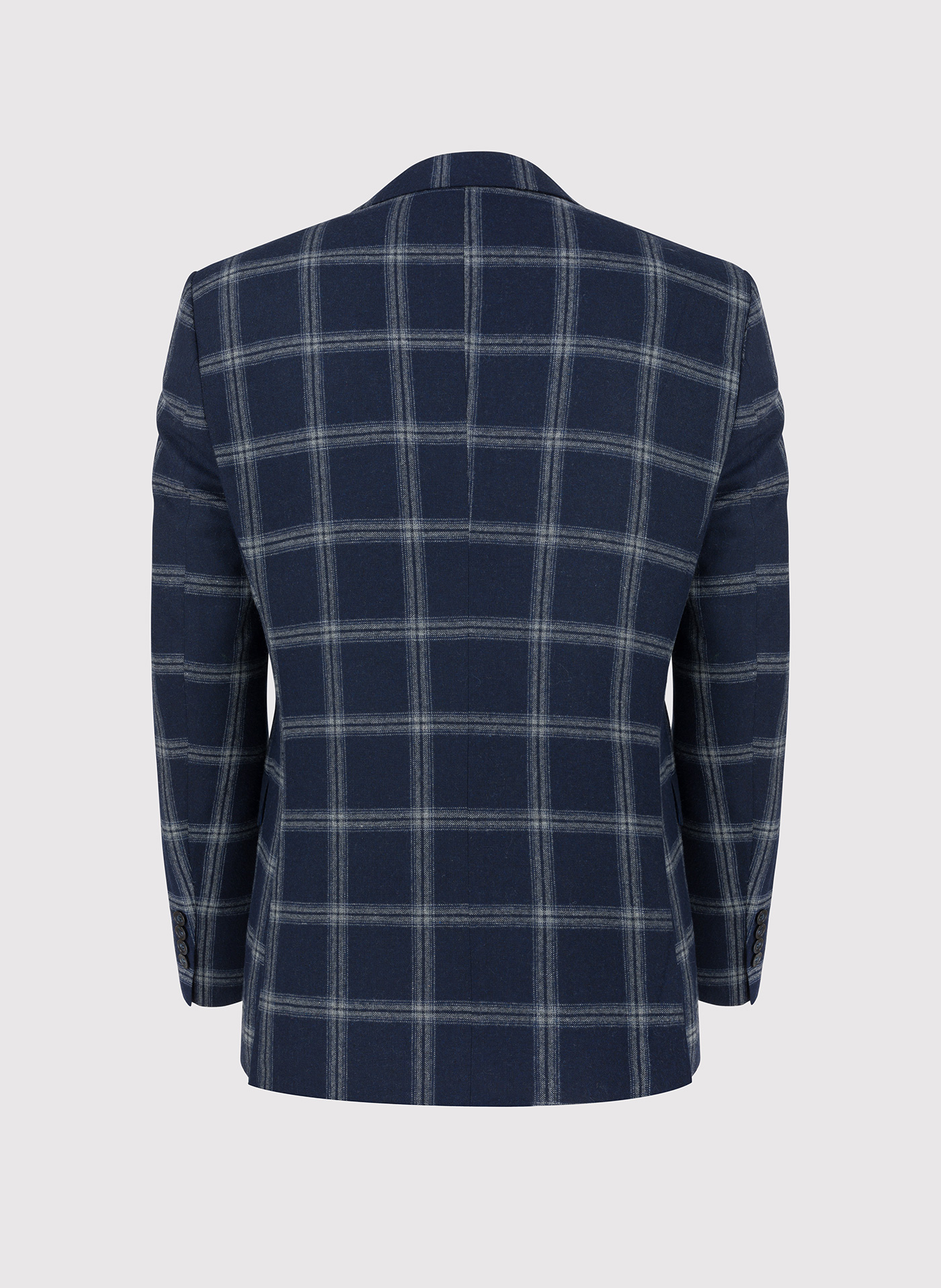 Granatowa marynarka casual w jasną kratkę - Pako Lorente