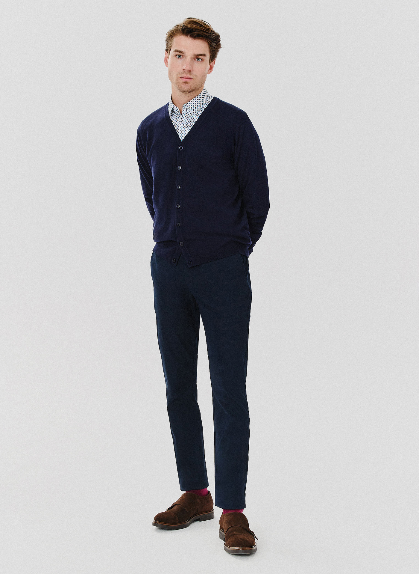 Męski kardigan w kolorze granatowym - Pako Lorente