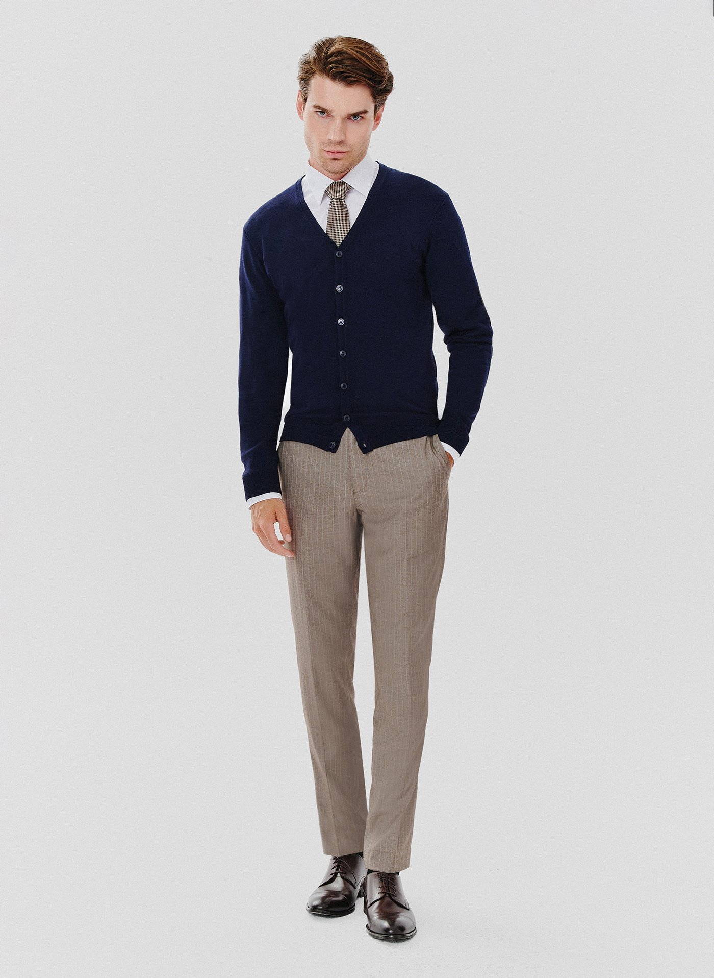 Męski kardigan w kolorze granatowym - Pako Lorente