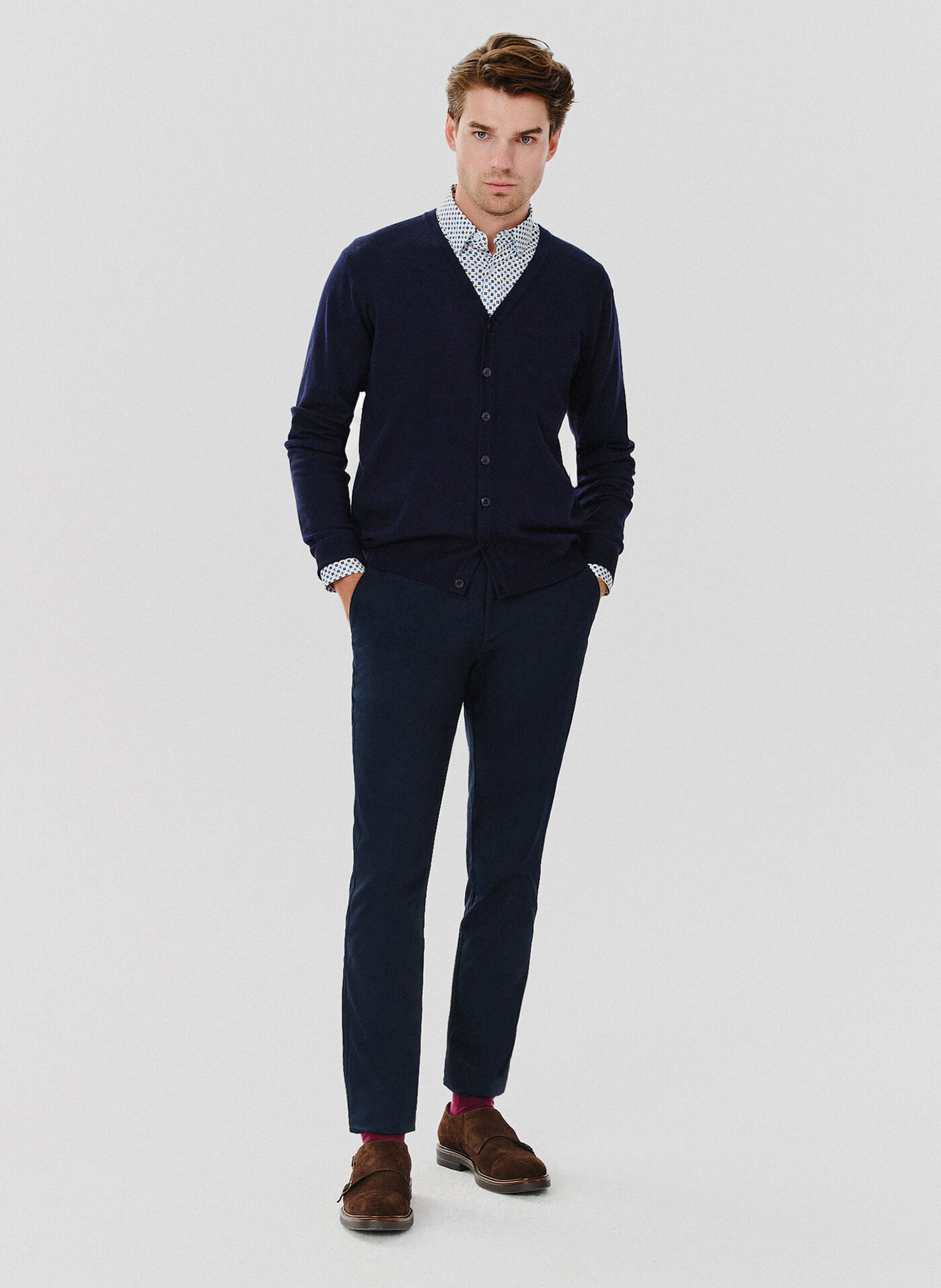 Męski kardigan w kolorze granatowym - Pako Lorente