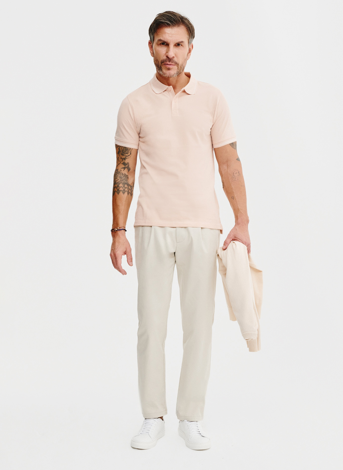 T-shirt polo w kolorze różowym - Pako Lorente