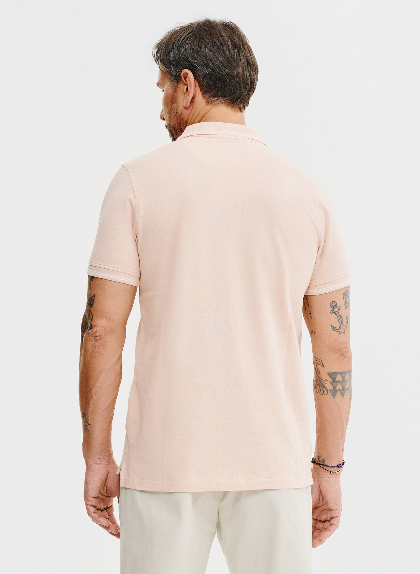 T-shirt polo w kolorze różowym - Pako Lorente