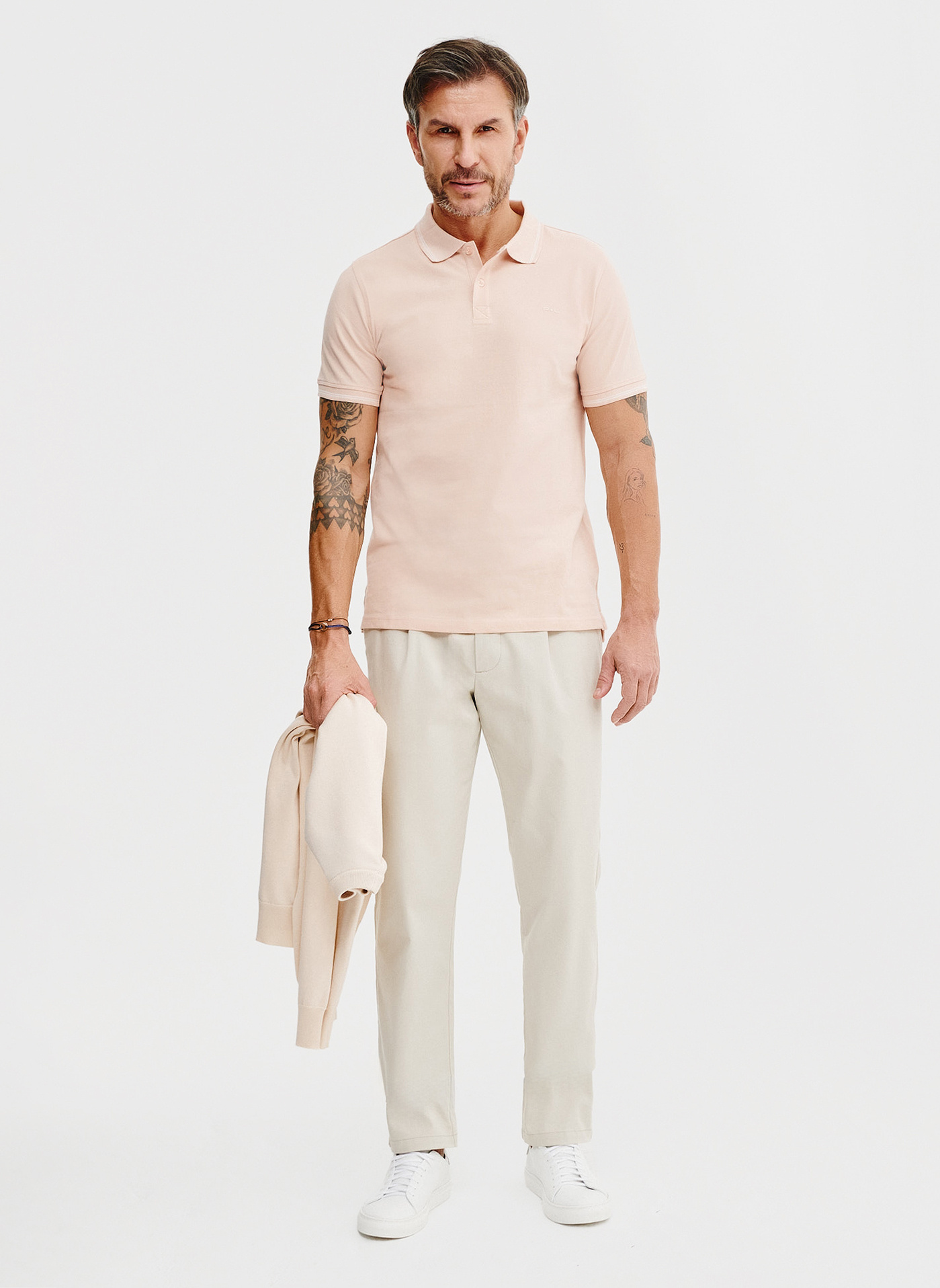 T-shirt polo w kolorze różowym - Pako Lorente