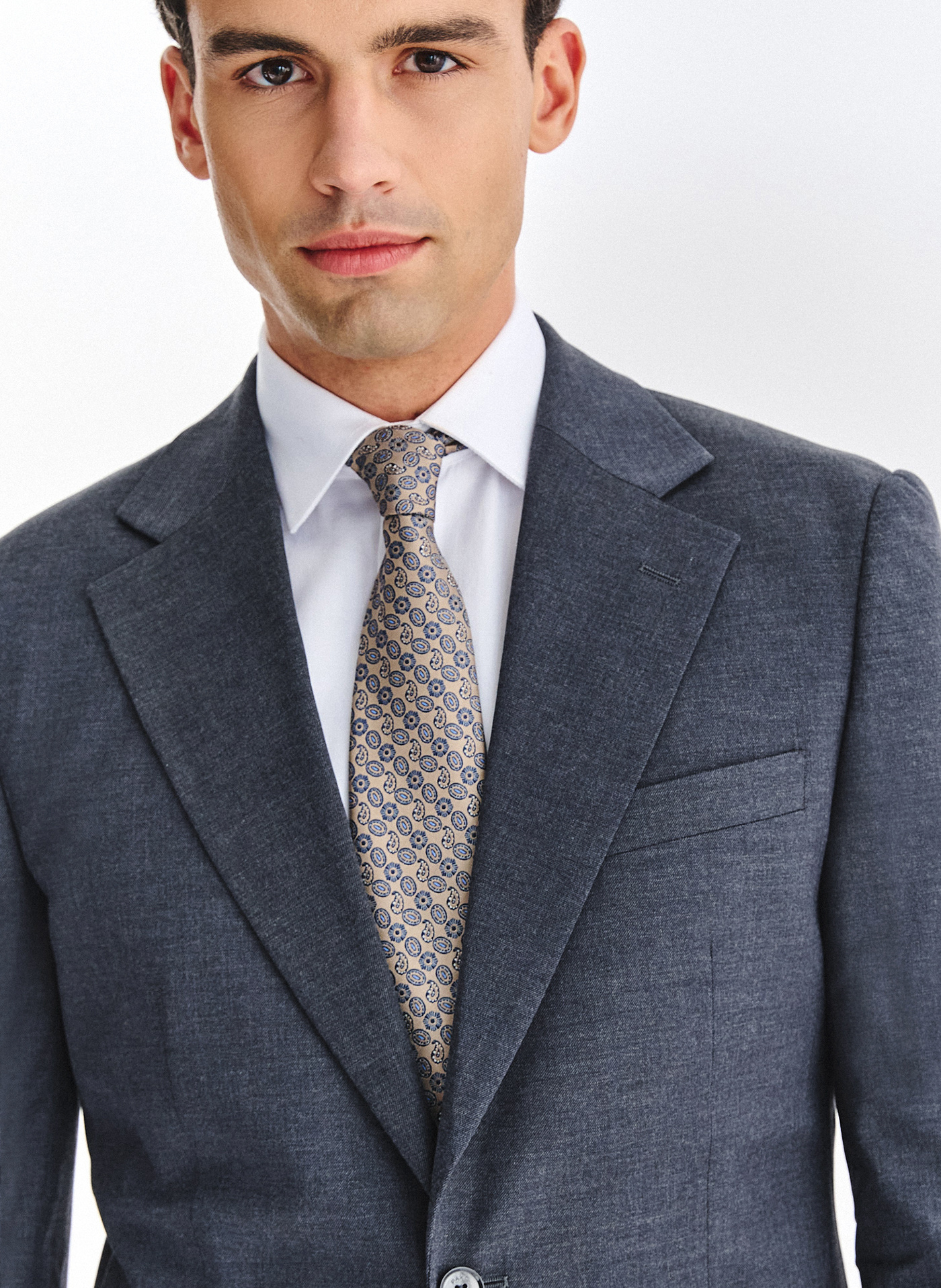 Granatowy garnitur męski - Pako Lorente