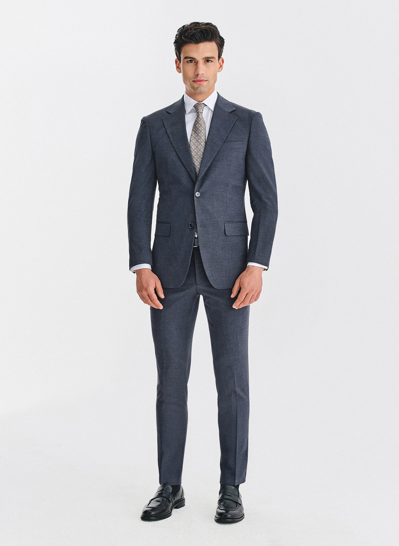 Granatowy garnitur męski - Pako Lorente