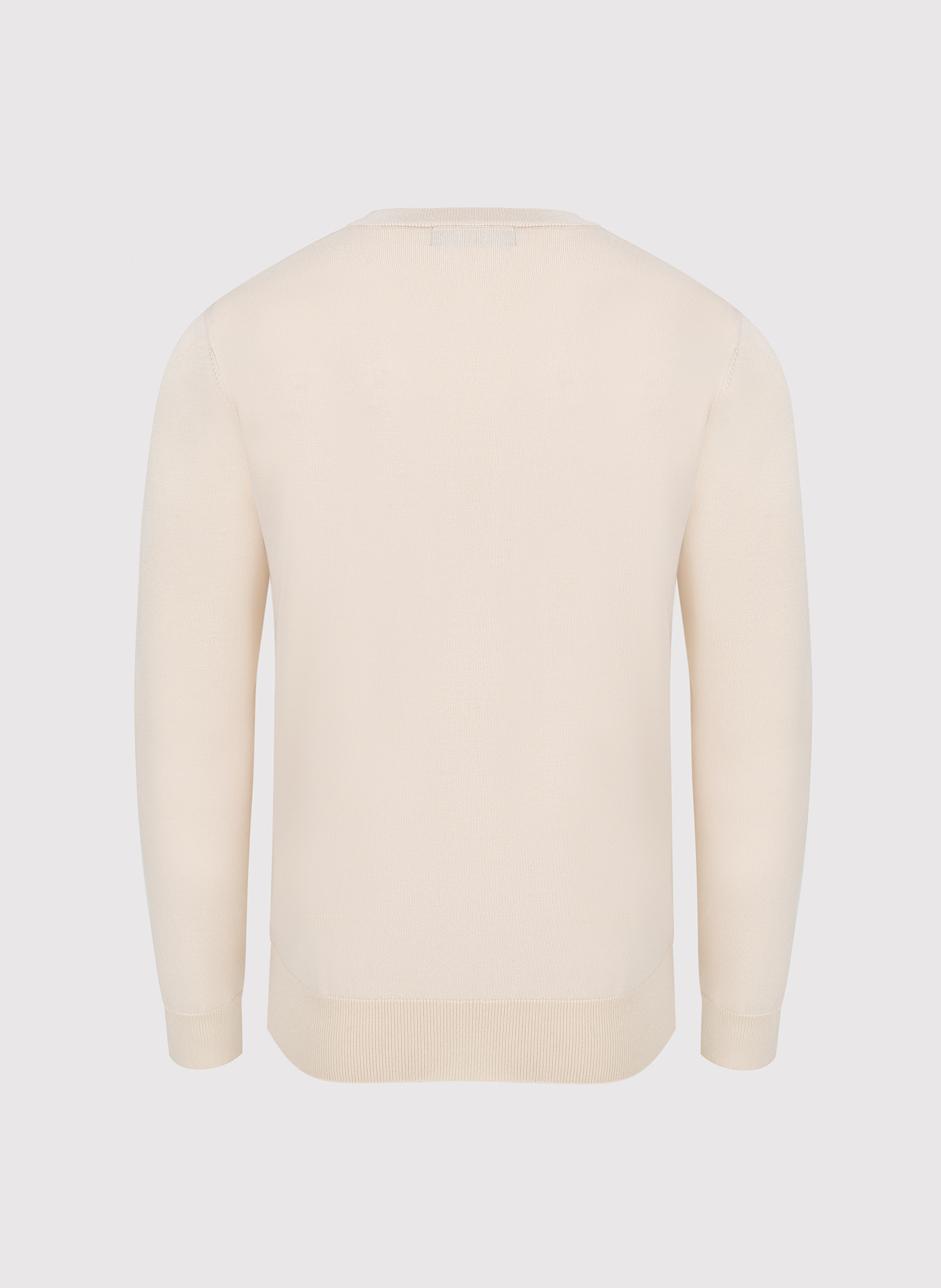 Beżowy sweter męski o-neck - Pako Lorente