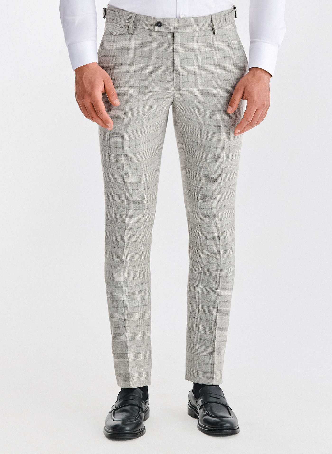 Szary garnitur męski w kratkę - Pako Lorente