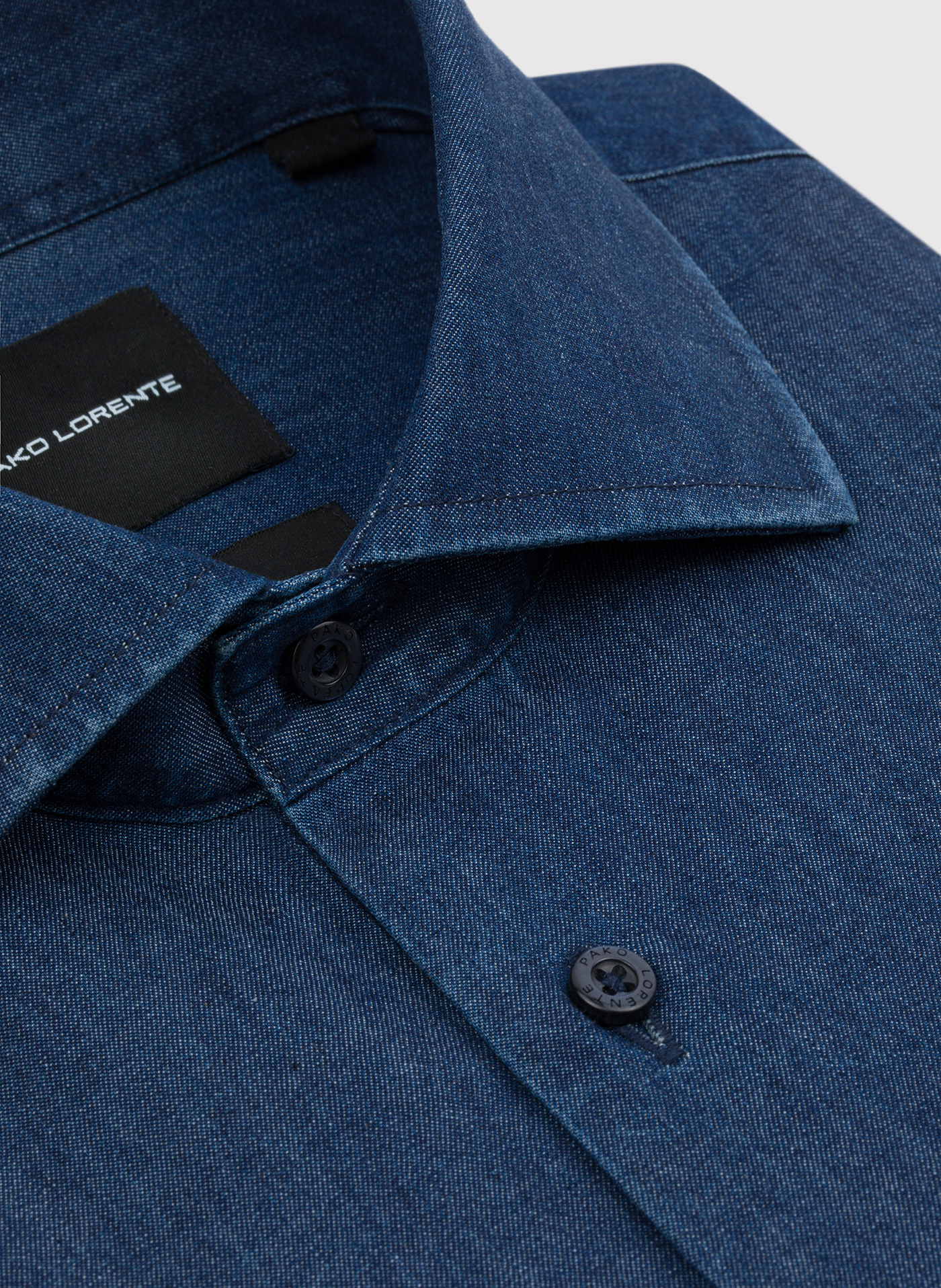 PAKO LORENTE - Granatowa koszula jeansowa - Pako Lorente
