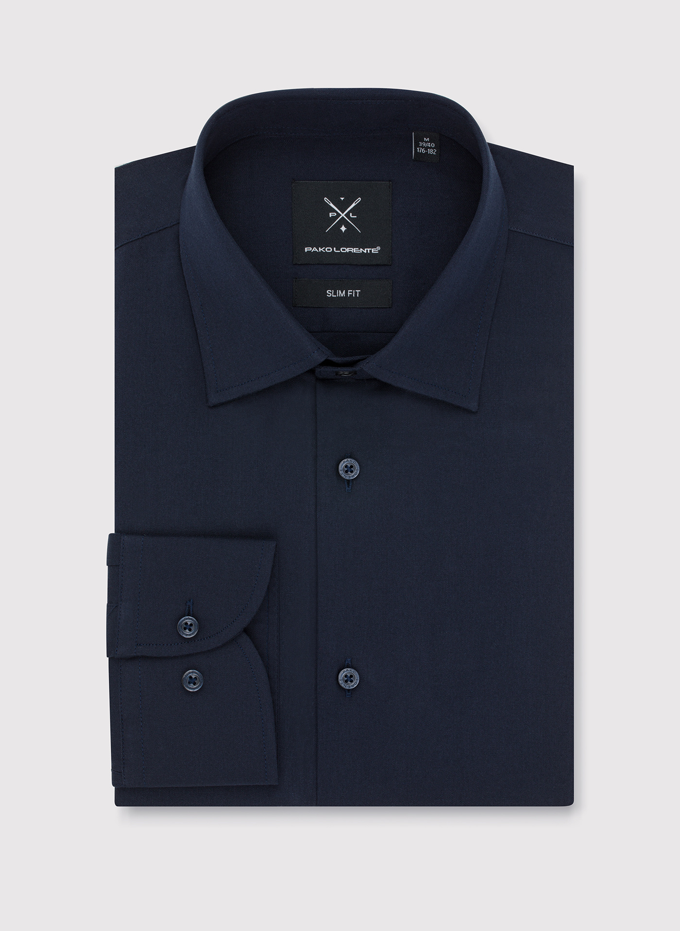 Granatowa koszula męska - Pako Lorente