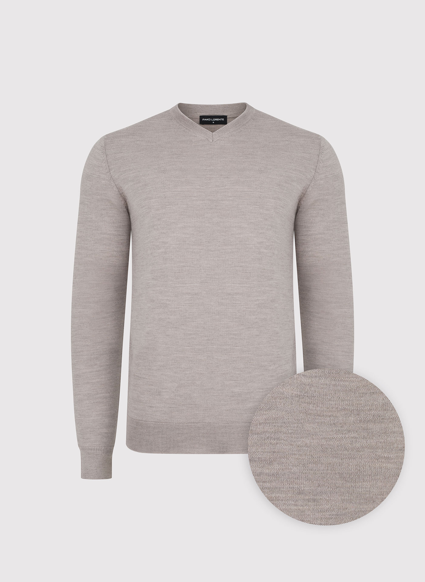 PAKO LORENTE - Wełniany sweter w kolorze beżowym - Pako Lorente
