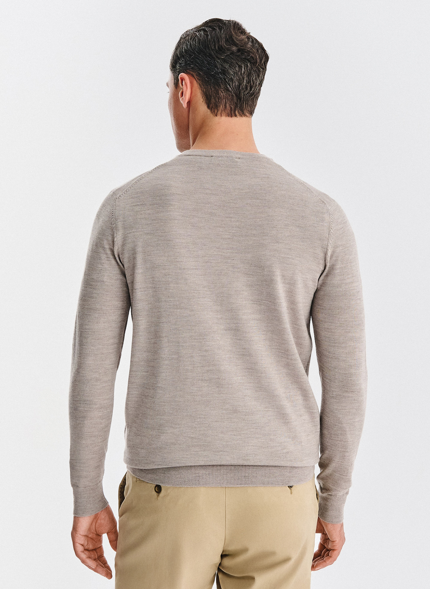 PAKO LORENTE - Wełniany sweter w kolorze beżowym - Pako Lorente