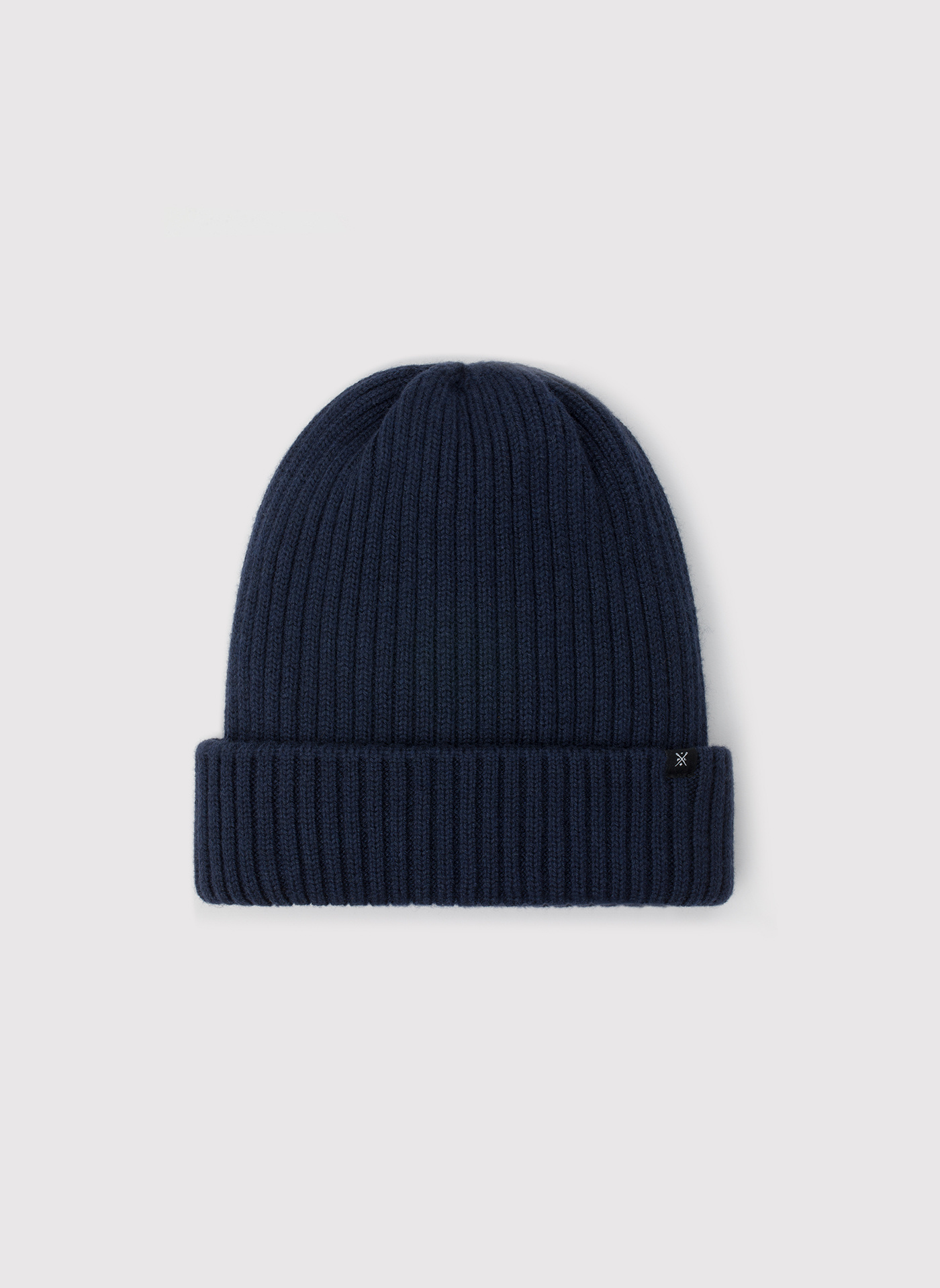 Czapka męska w kolorze granatowym z wełną merino - Pako Lorente