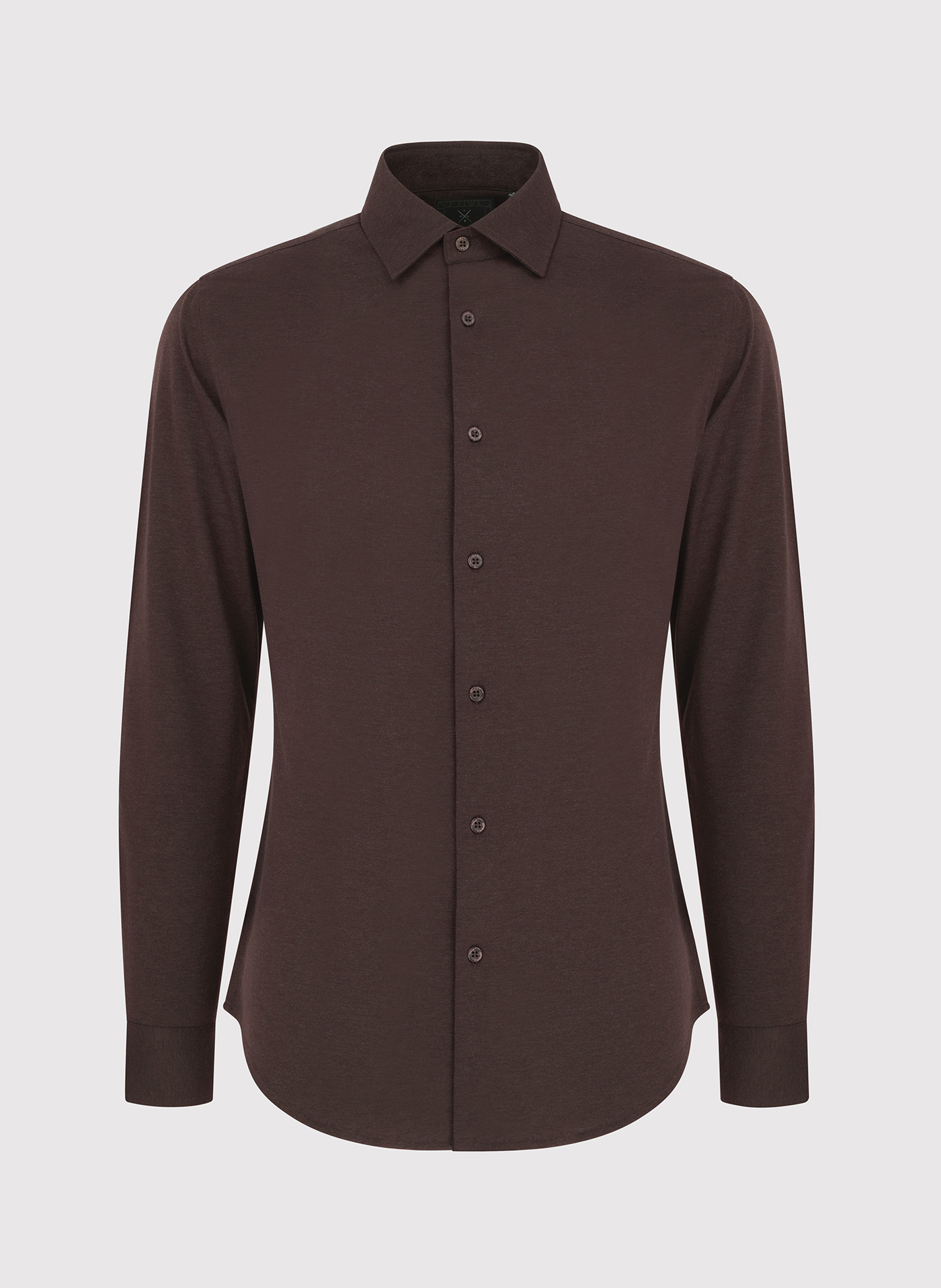 Ciemna brązowa bawełniana koszula męska - Pako Lorente