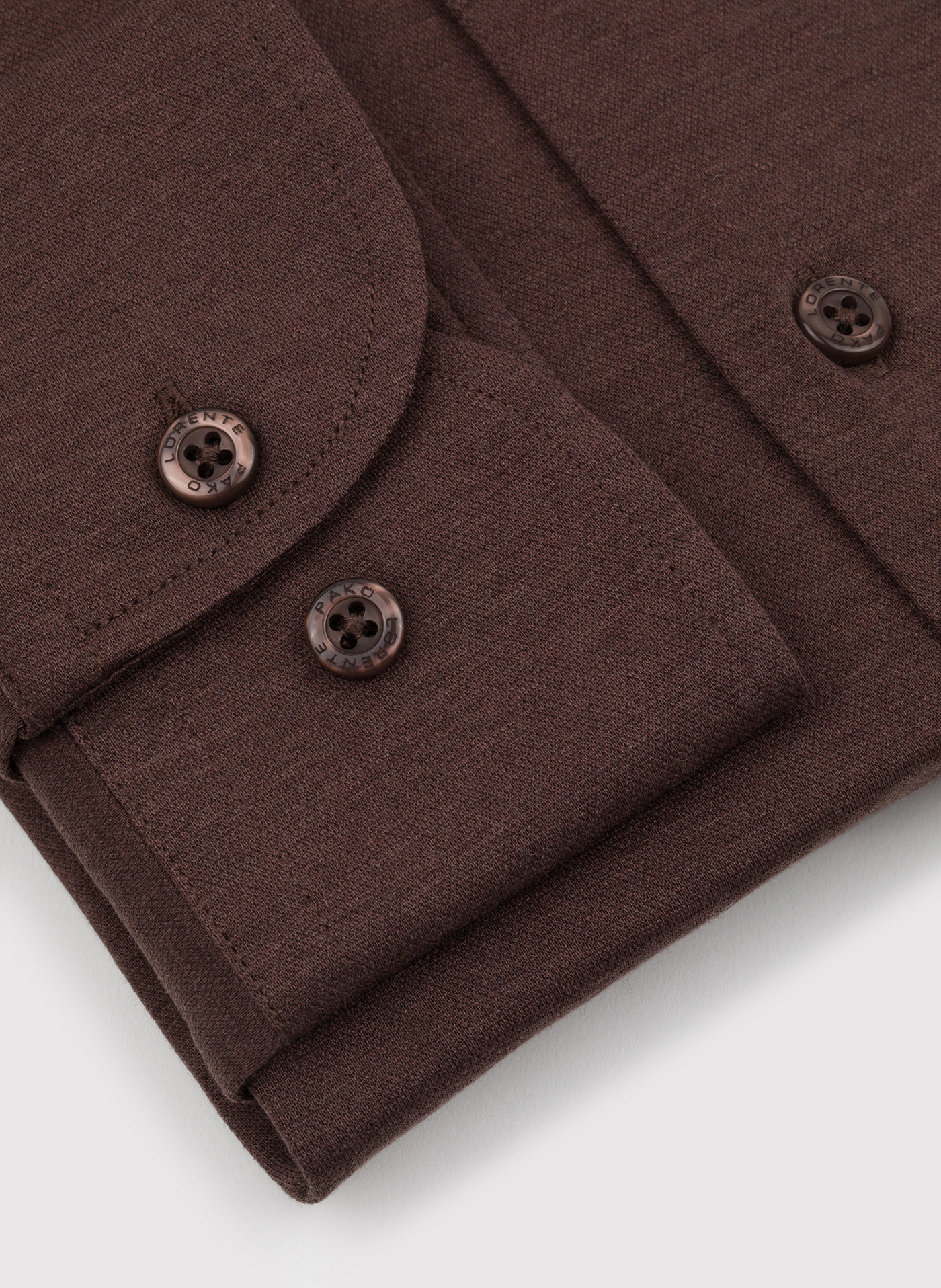 Ciemna brązowa bawełniana koszula męska - Pako Lorente