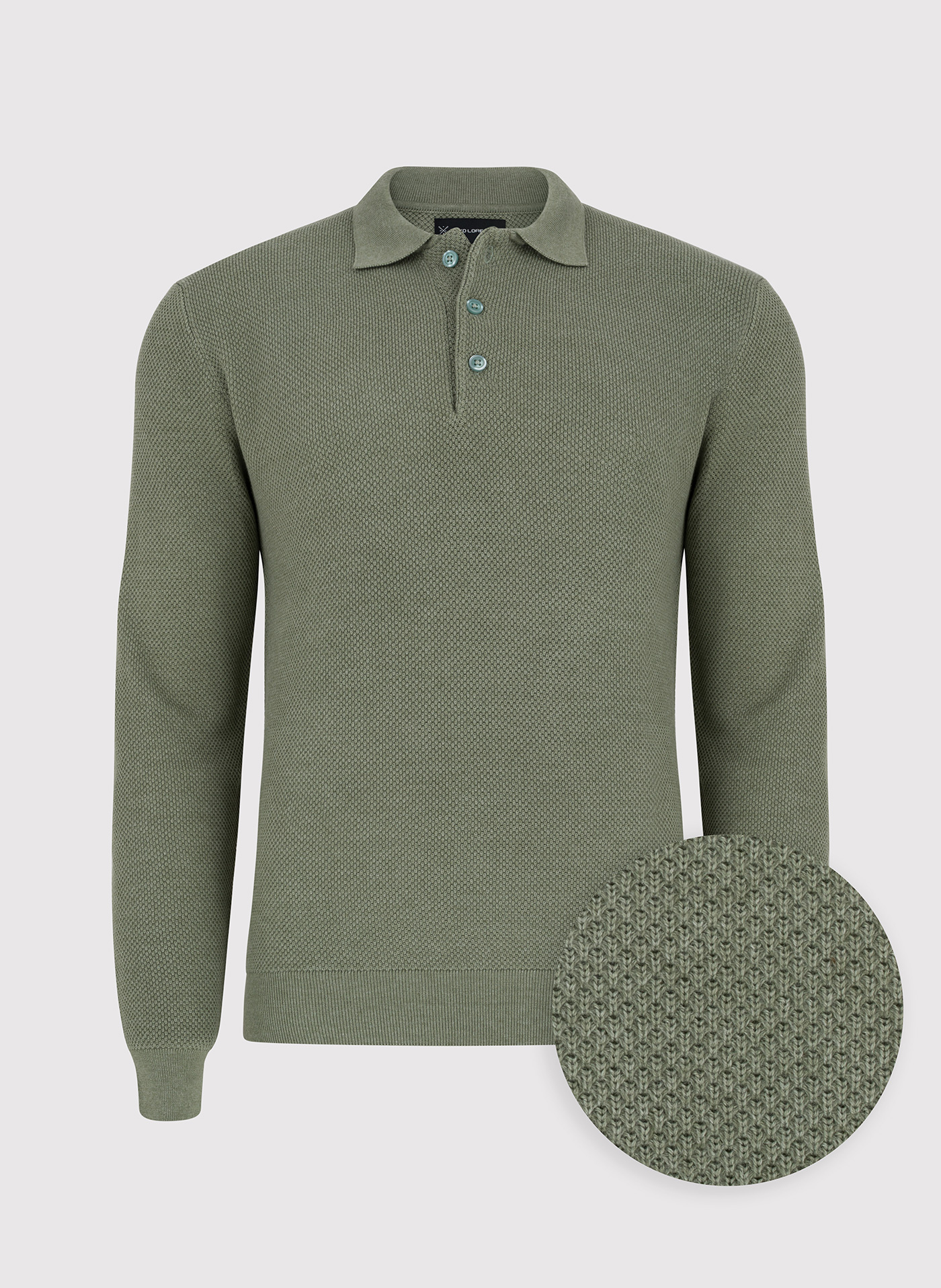 Zielony sweter męski z kołnierzykiem P24SF-2X-005-Z-0 - Pako Lorente - Pako Lorente