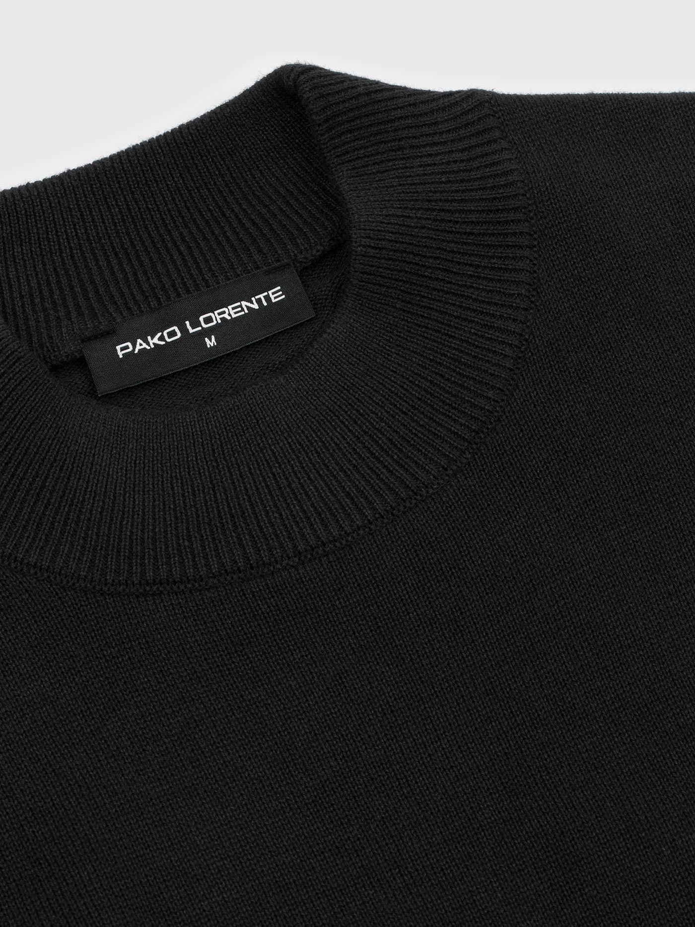 PAKO LORENTE - Czarny bawełniany półgolf męski - Pako Lorente