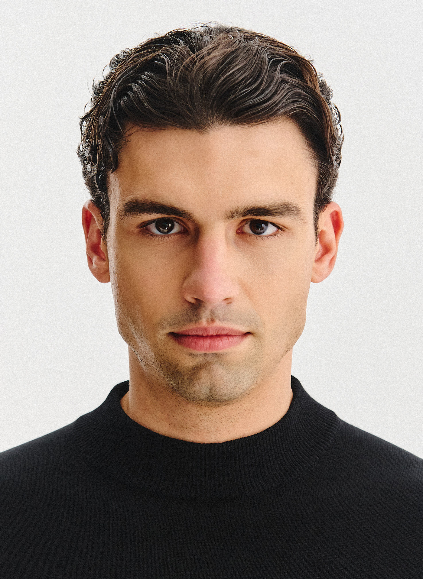 PAKO LORENTE - Czarny bawełniany półgolf męski - Pako Lorente