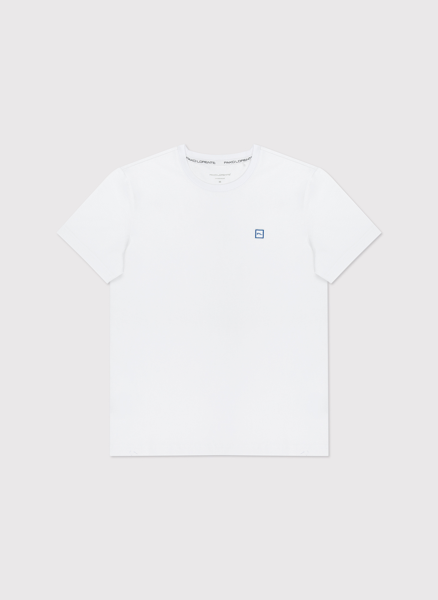 Biały gładki T-shirt Basic - Pako Lorente