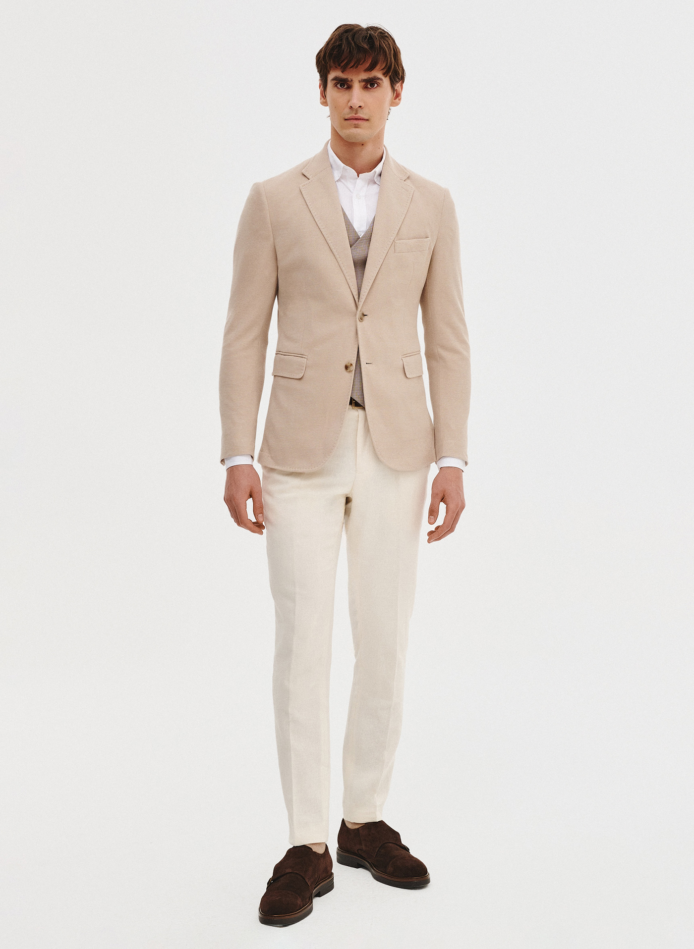 Dzianinowa marynarka w kolorze beżowym - Pako Lorente