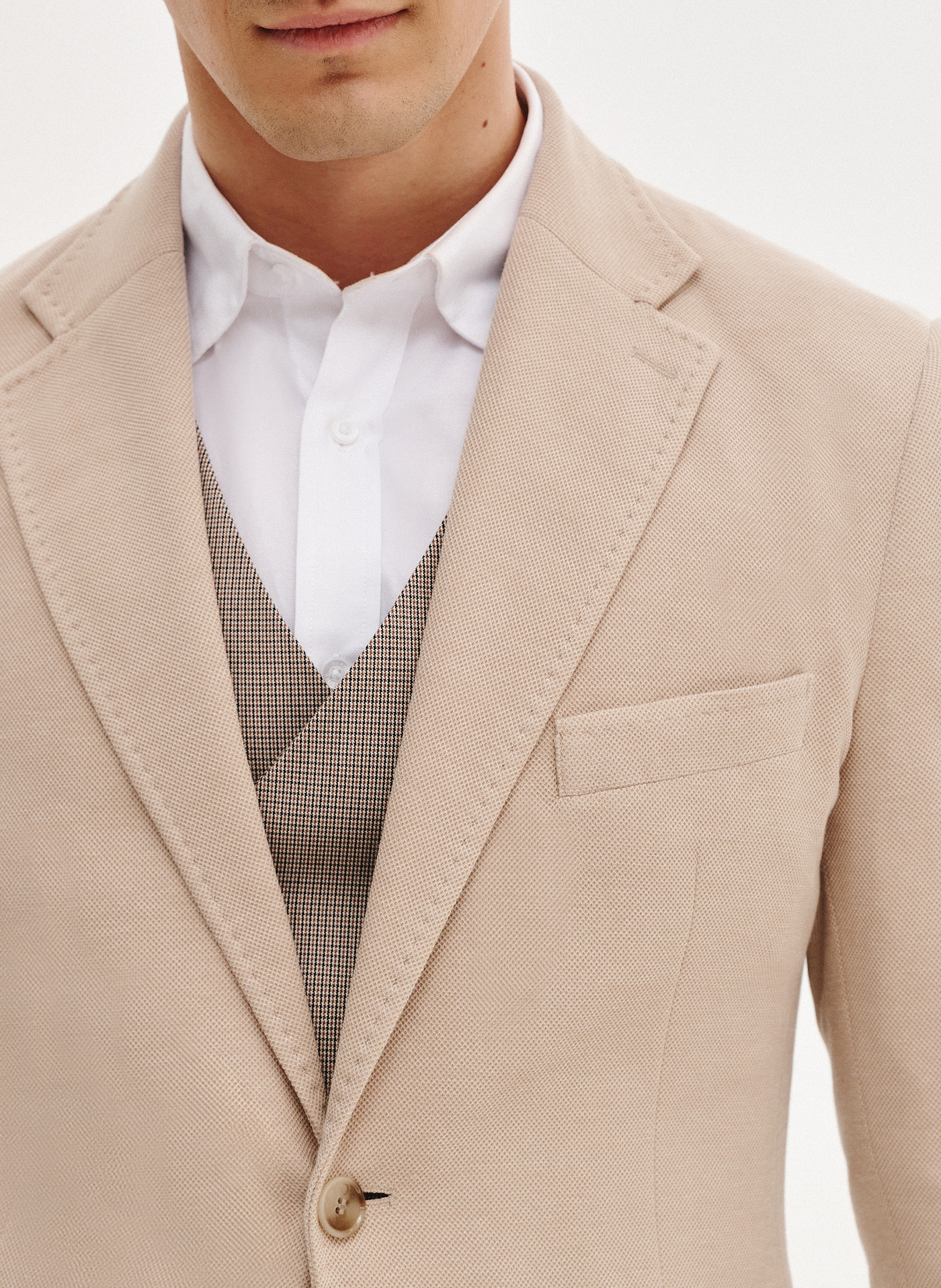 Dzianinowa marynarka w kolorze beżowym - Pako Lorente